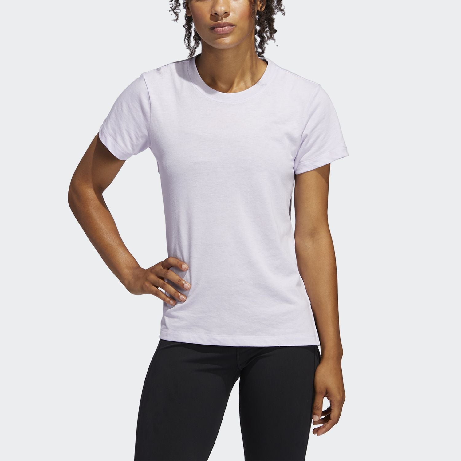 Adidas Women T-Shirts Light Purple - Oshoplin