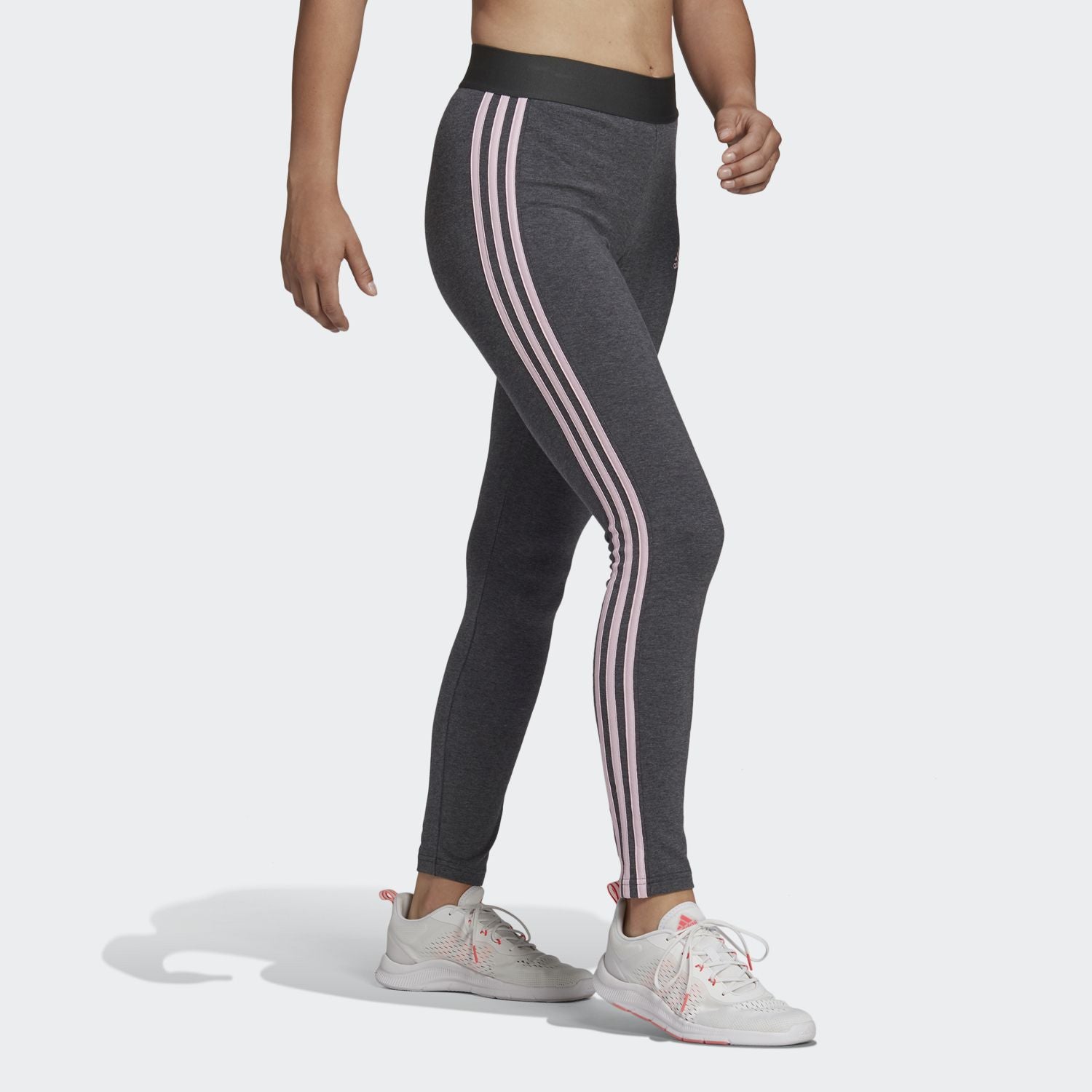 Grey and outlet pink adidas leggings