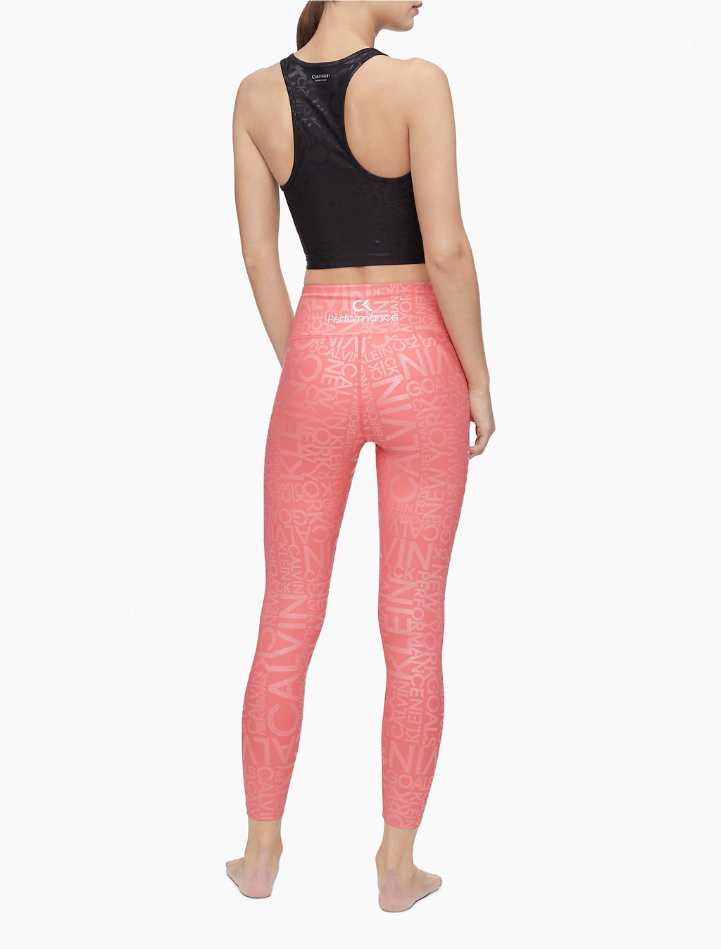 Calvin Klein Performance Allover Logo High Waist 7/8 Leggings - Women