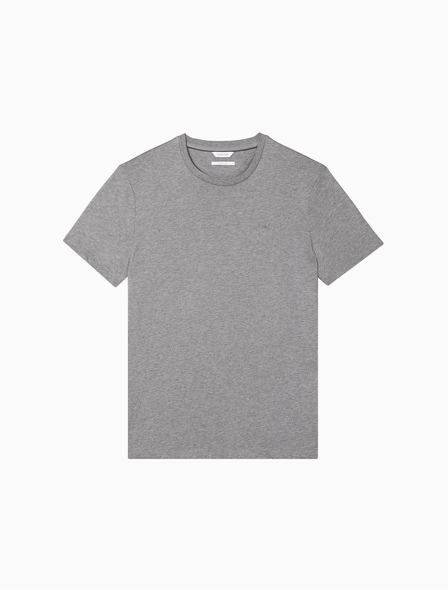 Calvin Klein Regular Fit Solid Crewneck Logo T-Shirt - Men