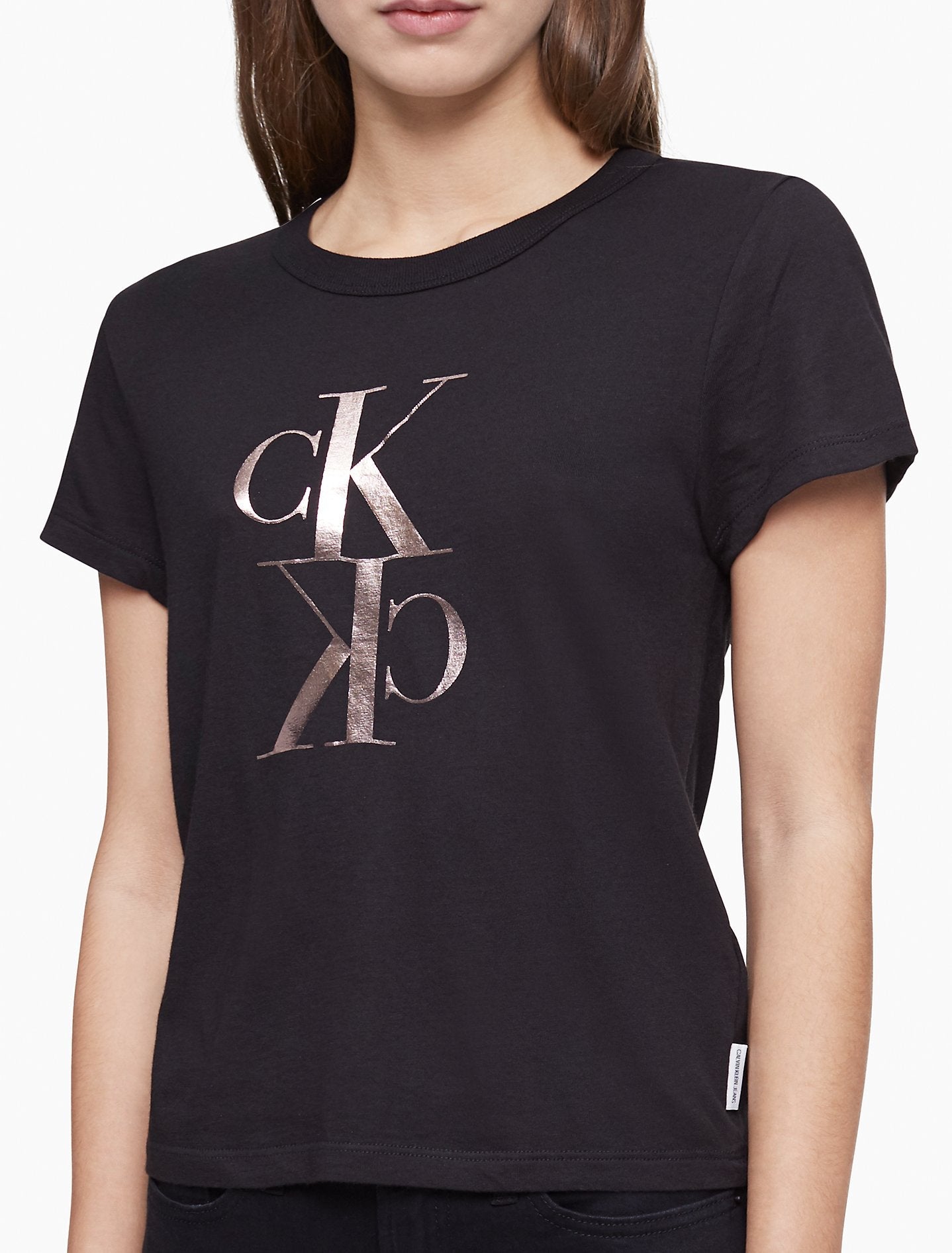 Calvin Klein Mirror Monogram Logo Baby T-Shirt - Women