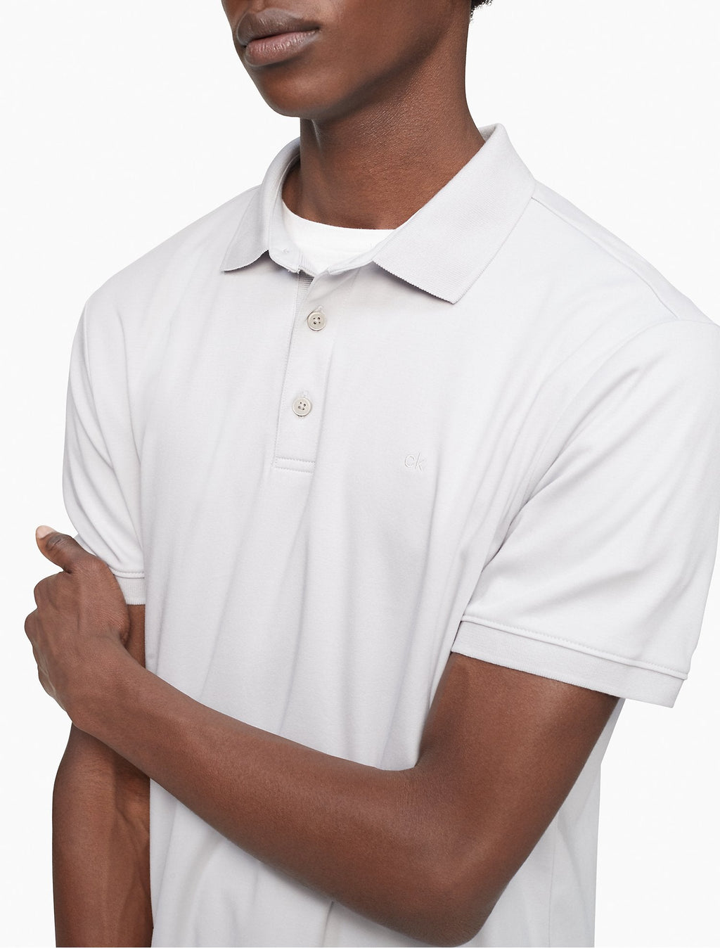 Calvin Klein Liquid Touch Solid Polo Shirt - Men
