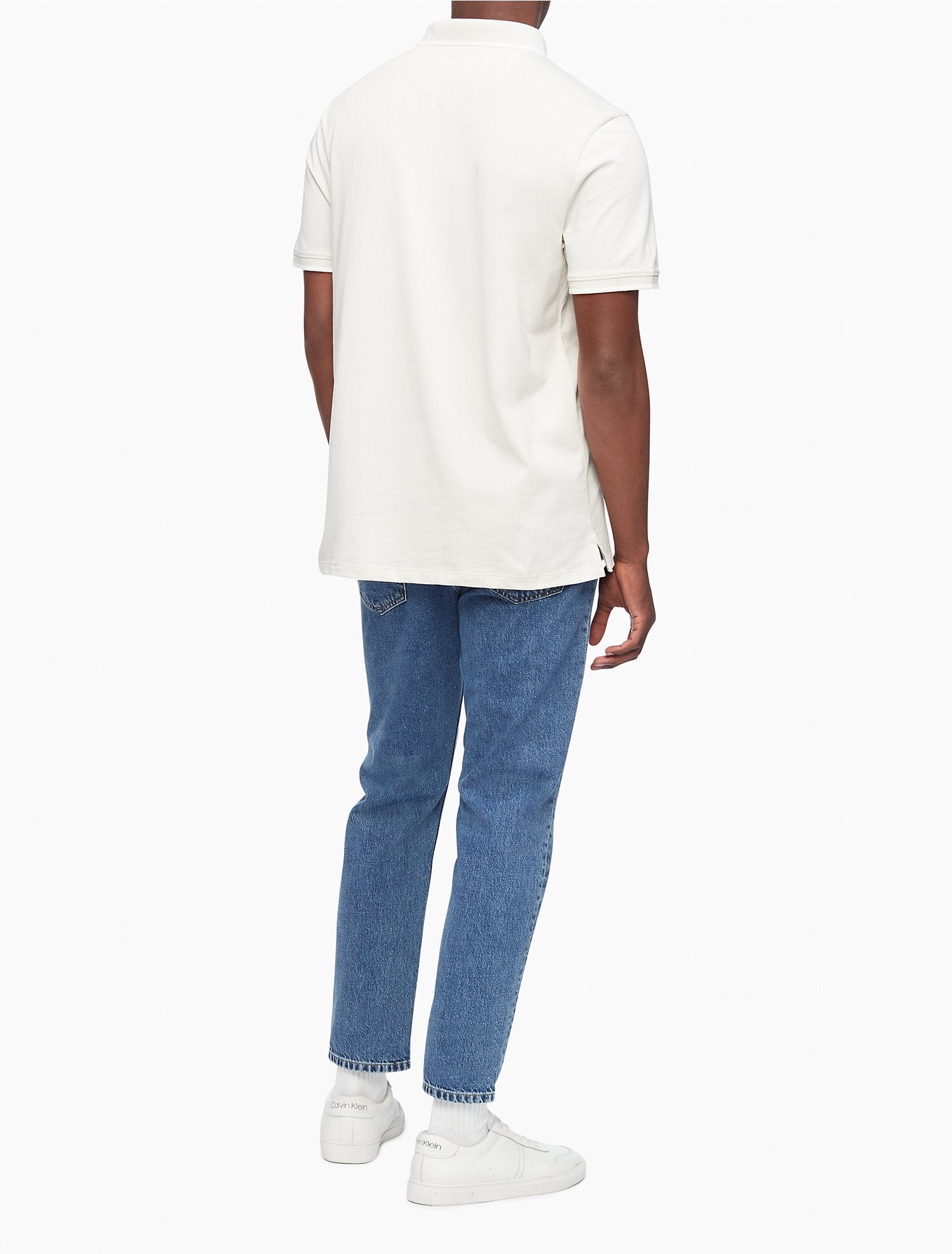 Calvin Klein Liquid Touch Chest Stripe Polo Shirt - Men