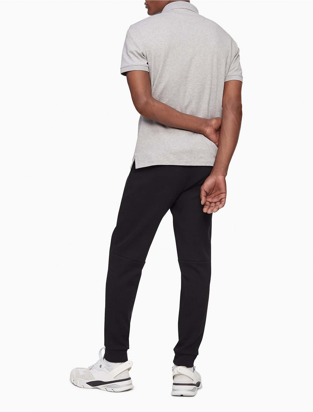 Calvin Klein Liquid Touch Heathered Polo Shirt - Men