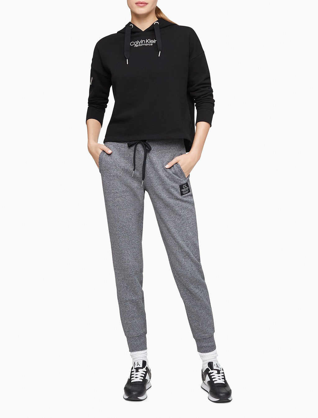 Calvin Klein Women Pants Black Heather- Oshoplin