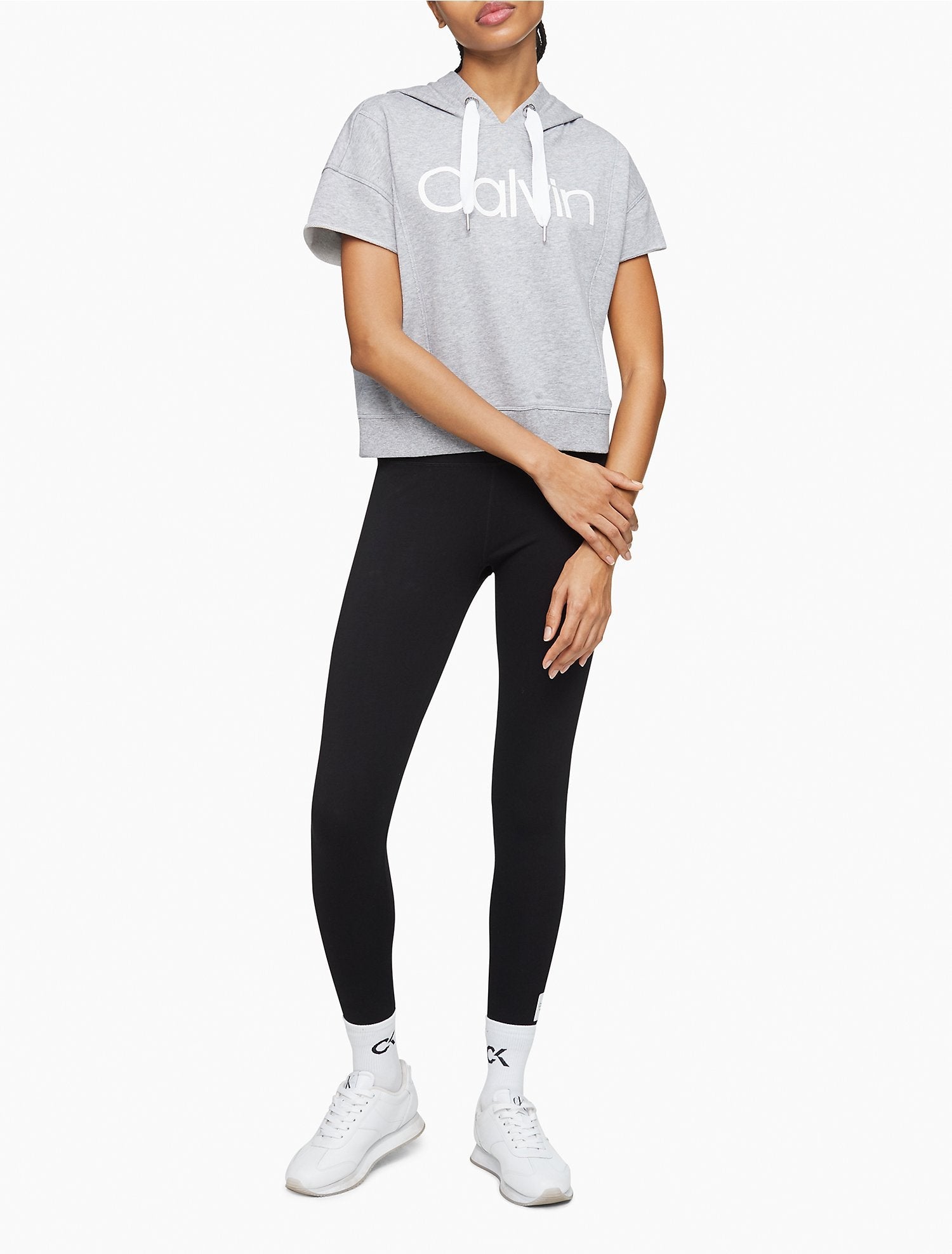 Calvin Klein Women Hoodies + Sweatshirts Pearl Grey Heather- Oshoplin