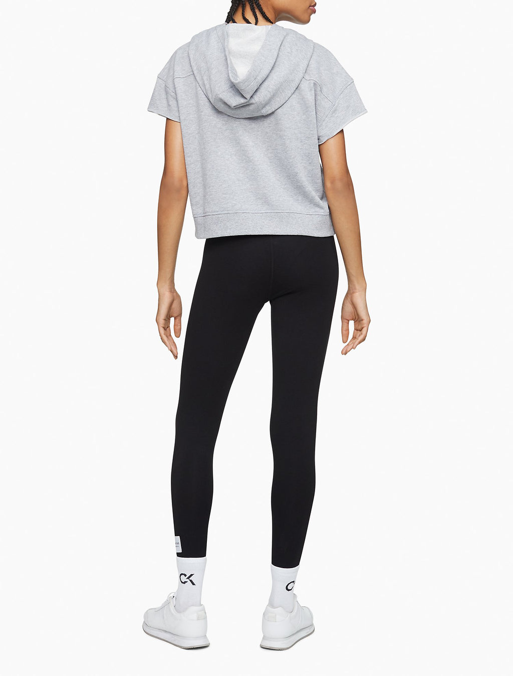 Calvin Klein Performance Logo Cap Sleeve Hoodie - Women