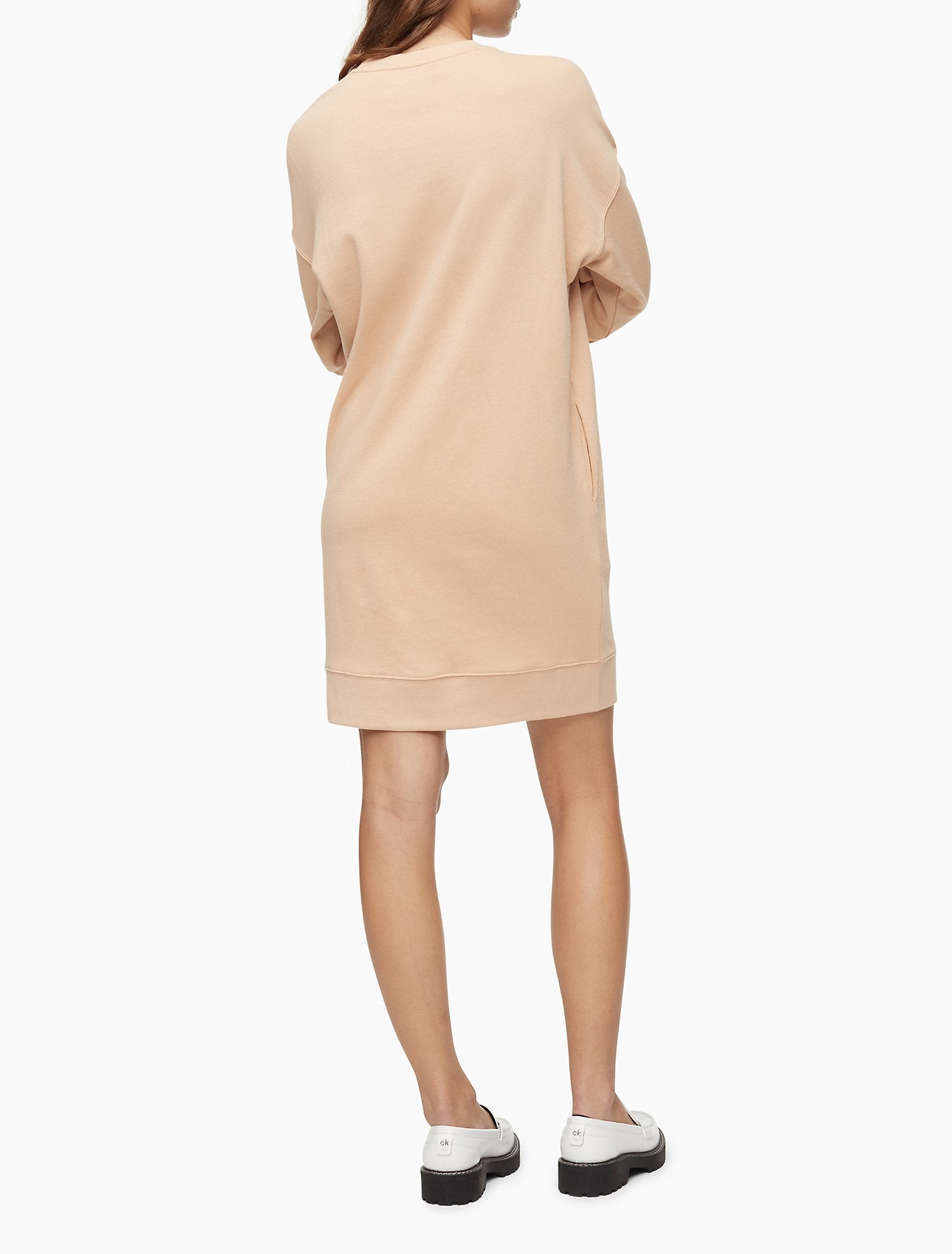 Calvin Klein Logo Crewneck Sweatshirt Dress - Women