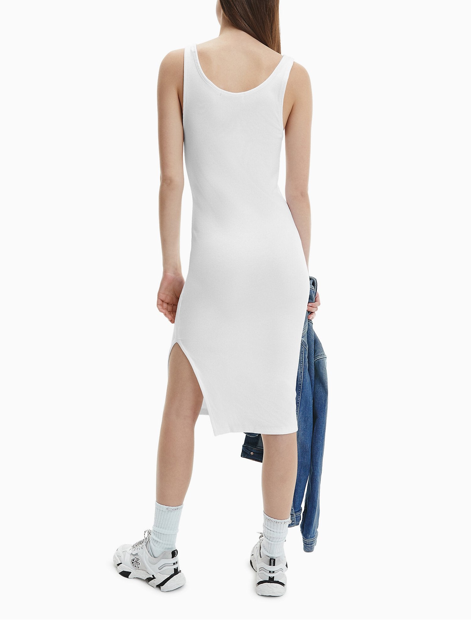 Calvin Klein Organic Rib Knit Sleeveless Dress - Women