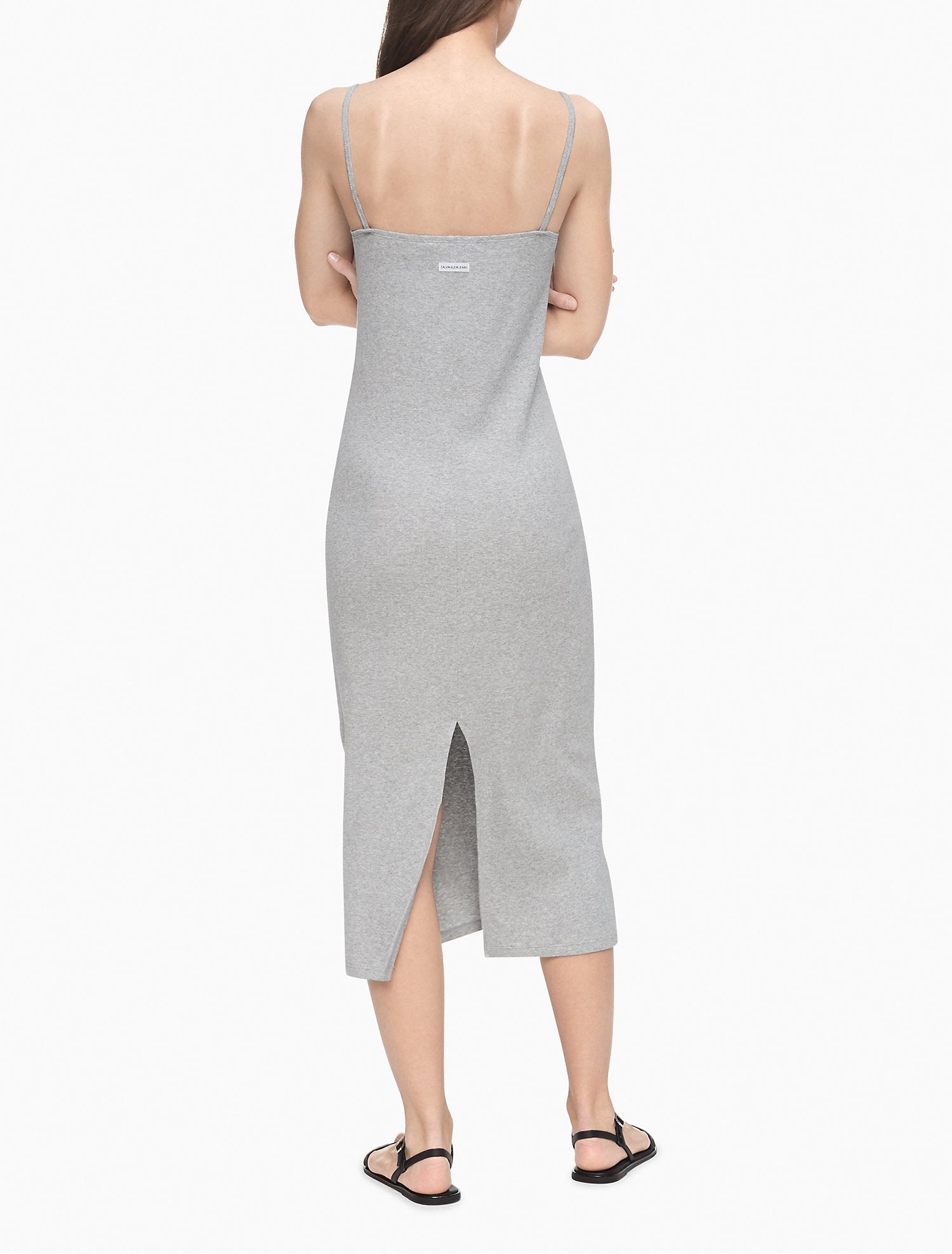 Calvin Klein Strappy Ribbed Midi Dress - Women