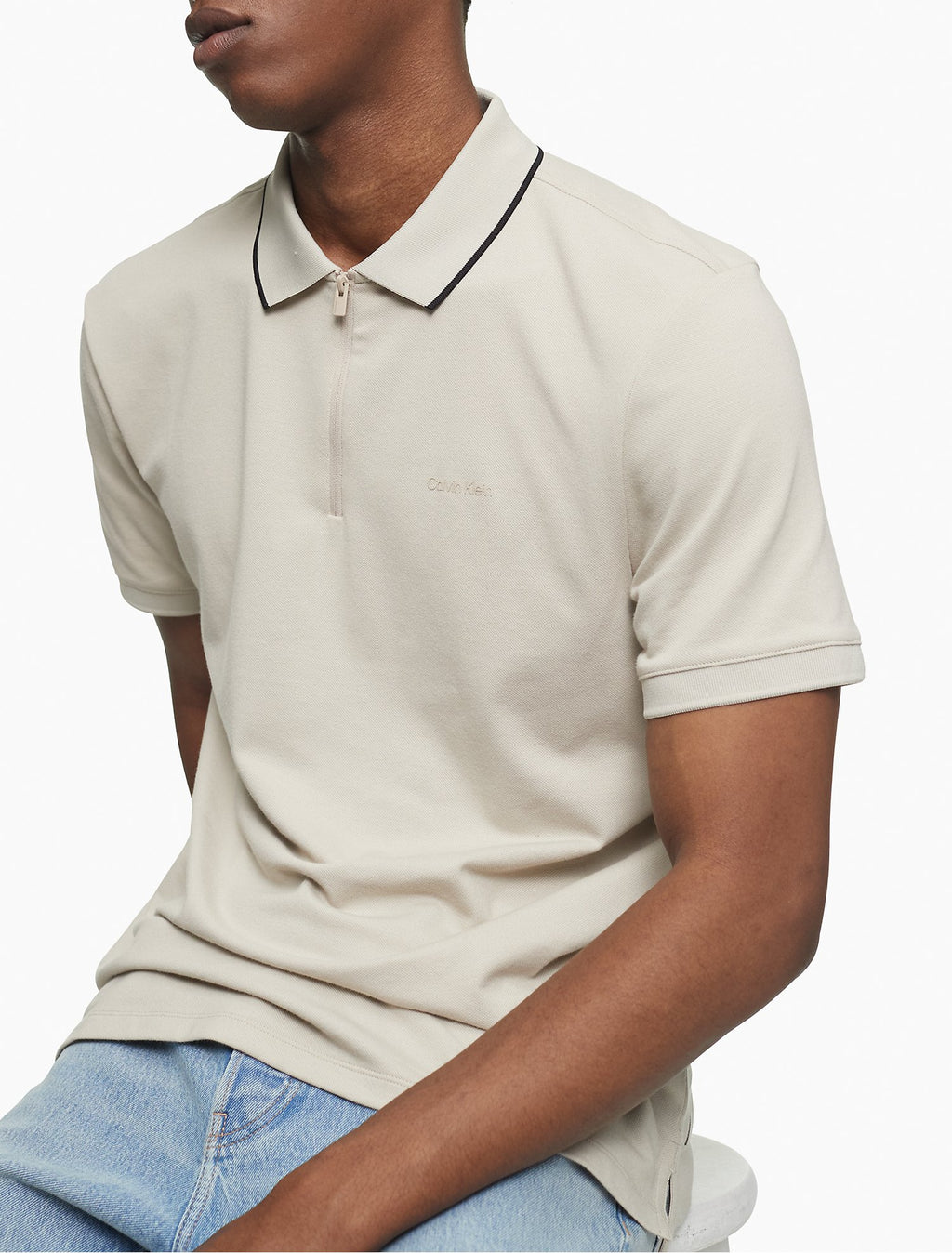 Calvin Klein Move 365 Zip Polo Shirt - Men