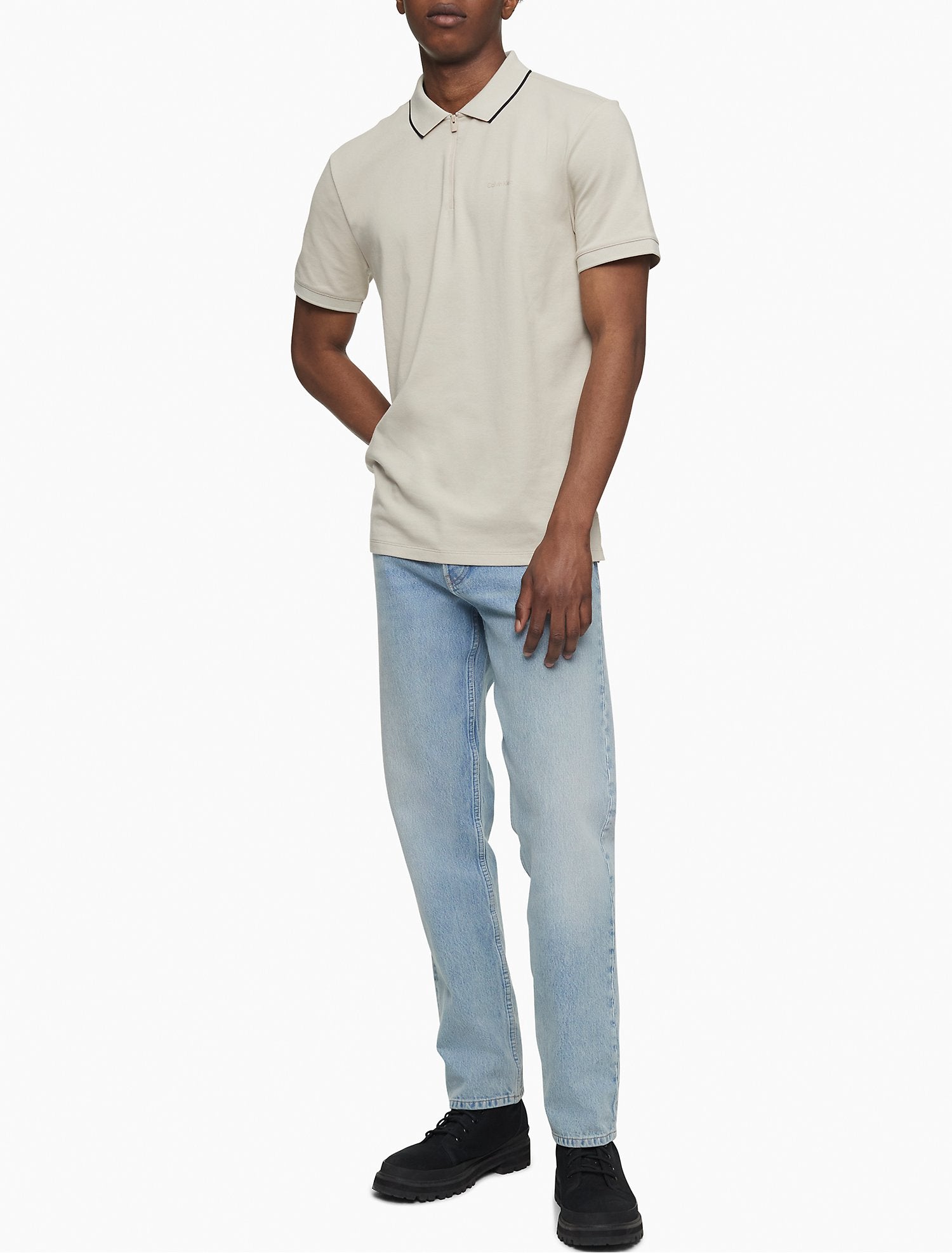 Calvin Klein Move 365 Zip Polo Shirt - Men