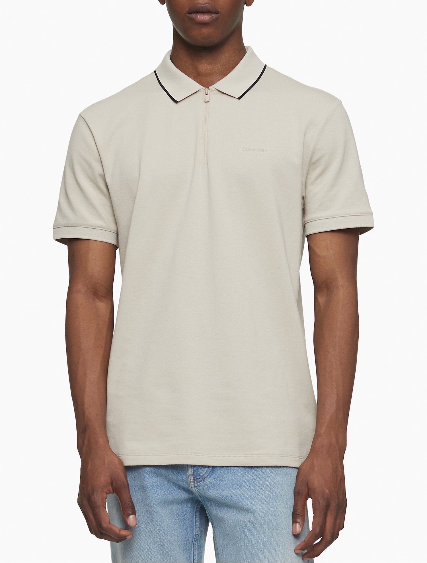 Calvin Klein Men Polo Shirts Feather Grey- Oshoplin