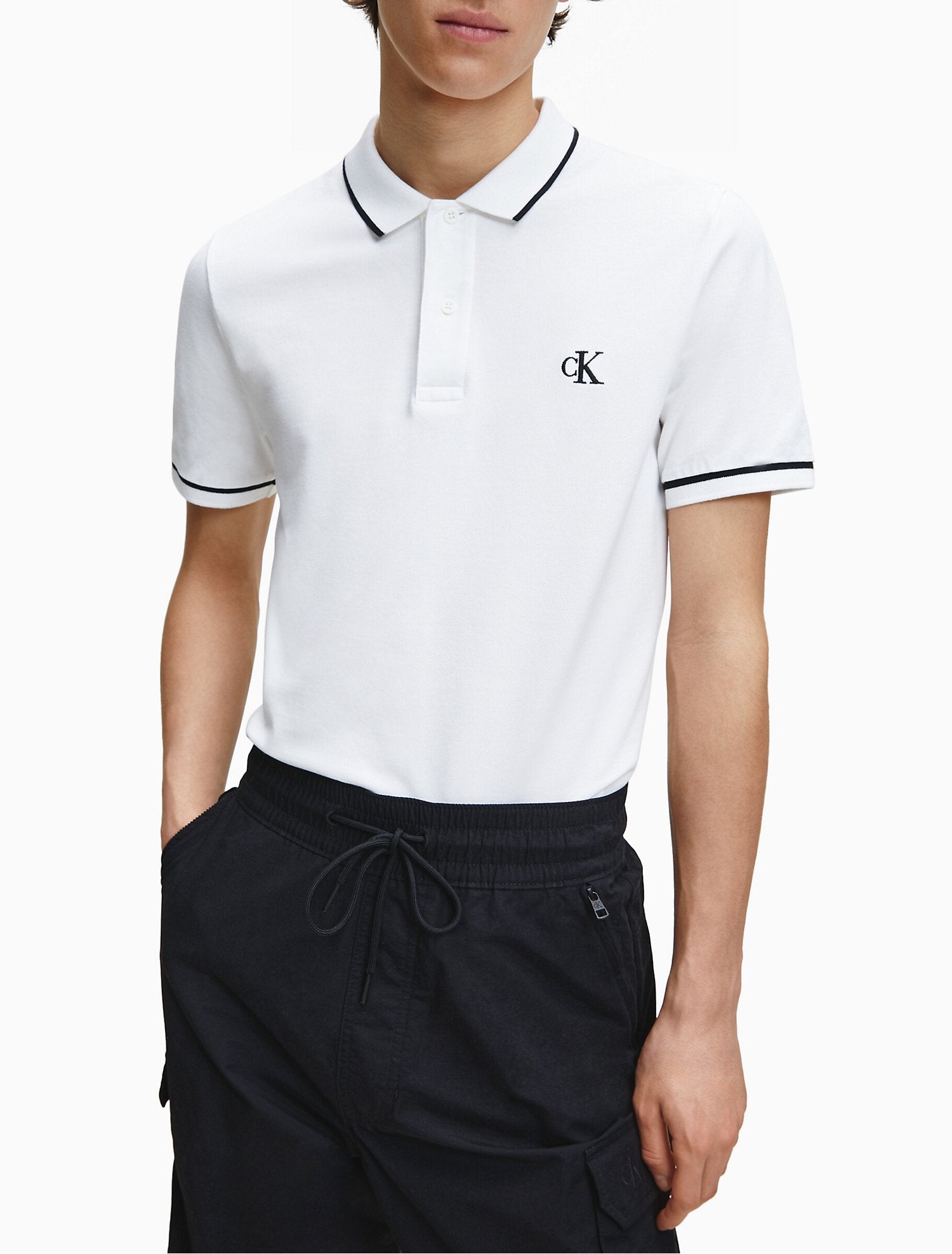 Calvin Klein Men Polo Shirts Bright White- Oshoplin