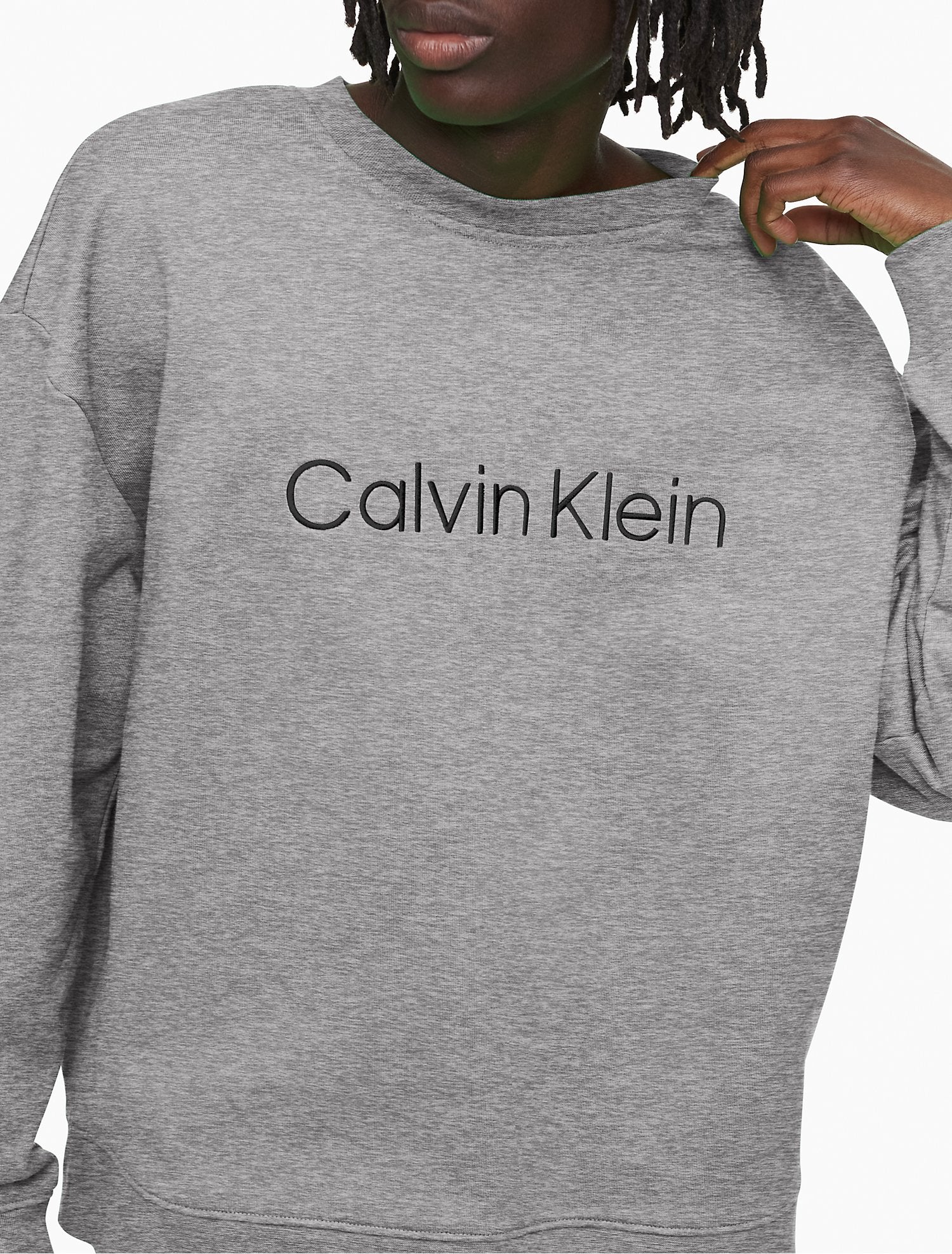 Calvin klein best sale grey sweatshirt mens