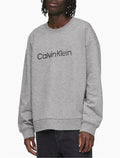 Calvin Klein Men Hoodies + Sweatshirts Medium Grey Heather- Oshoplin
