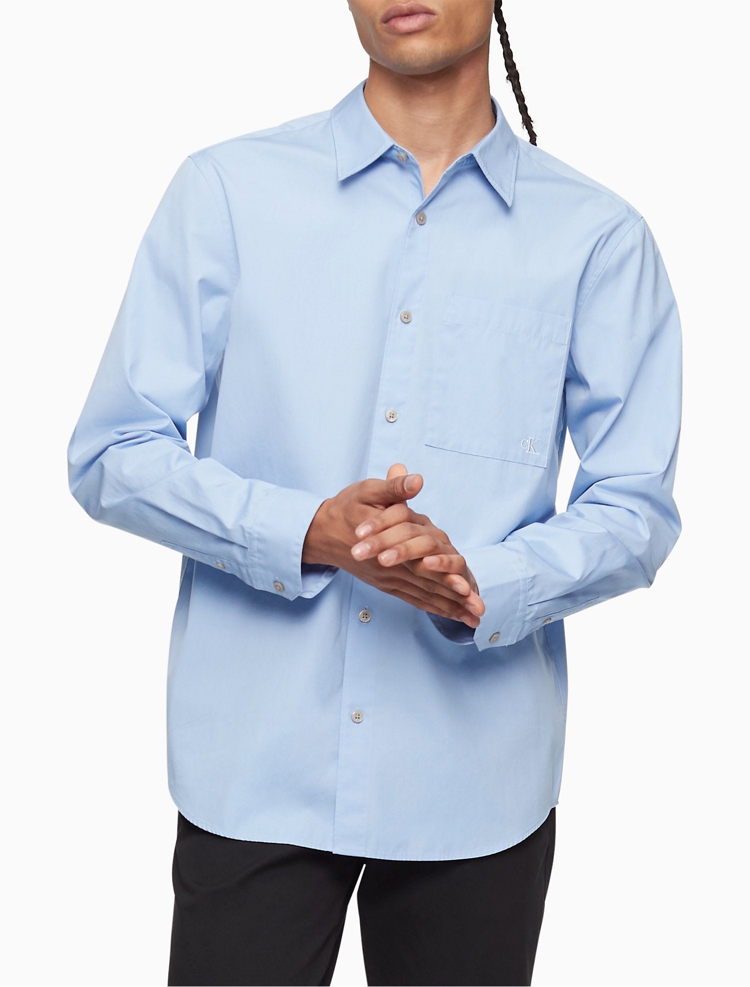 Calvin Klein Men Shirts Light Blue- Oshoplin