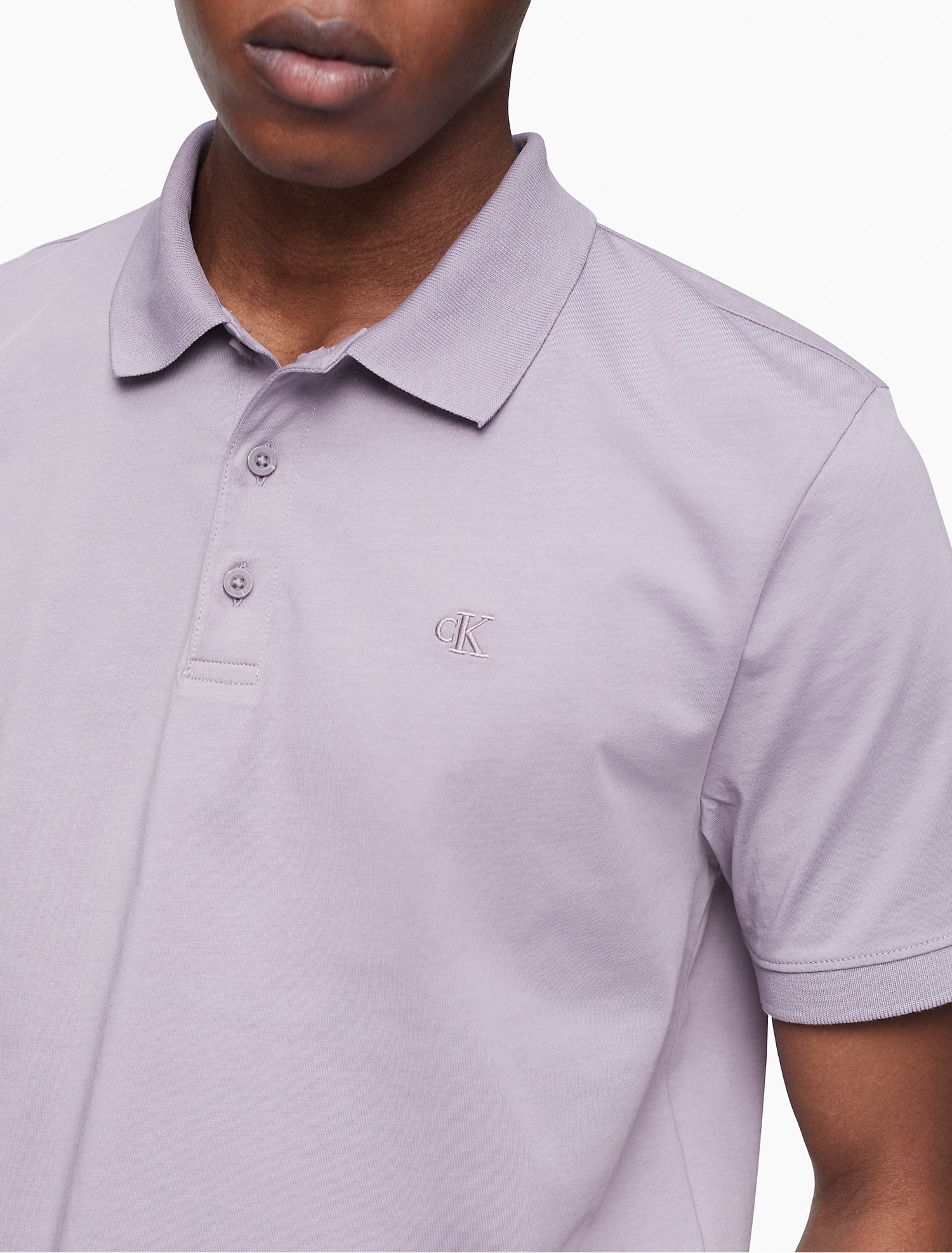 Smooth Cotton Monogram Logo Polo Shirt