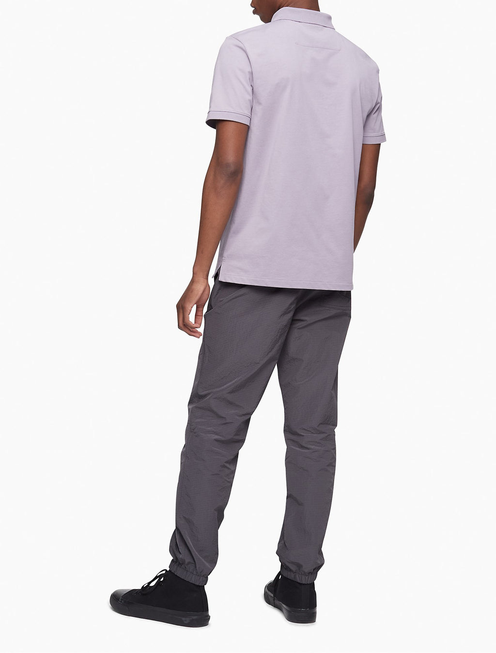 Calvin Klein Smooth Cotton Monogram Logo Polo Shirt - Men