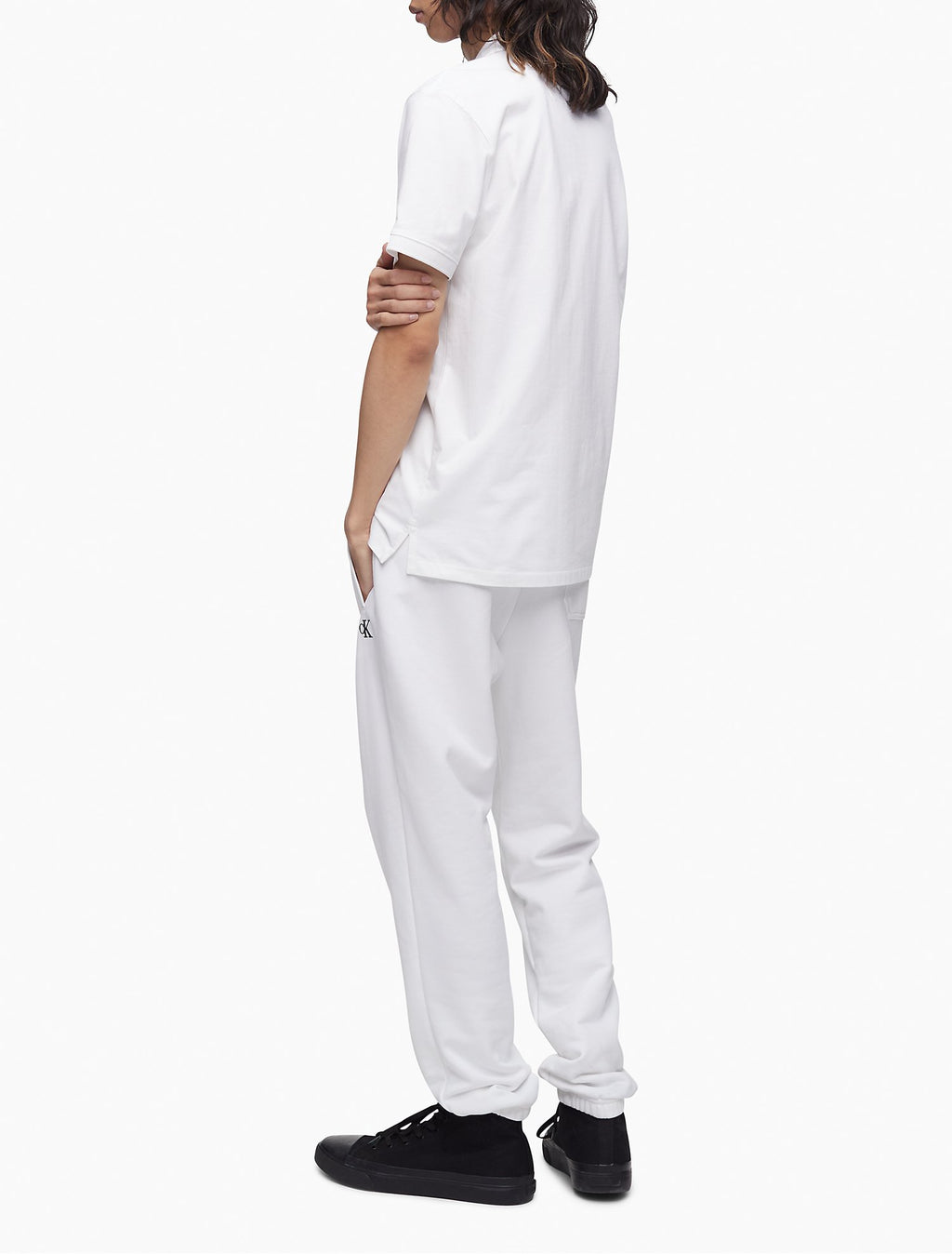 Calvin Klein Smooth Cotton Monogram Logo Polo Shirt - Men