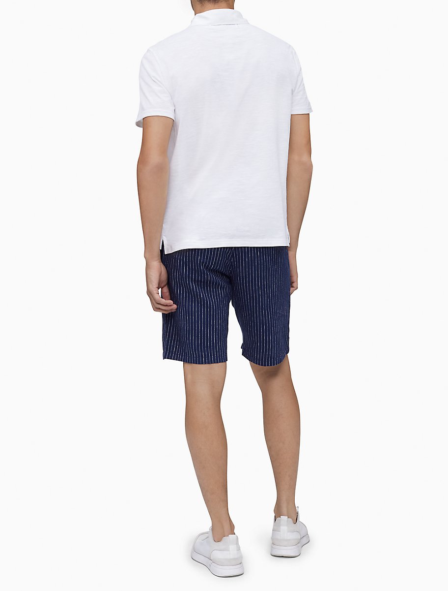 Calvin Klein Striped Linen Cotton Shorts - Men