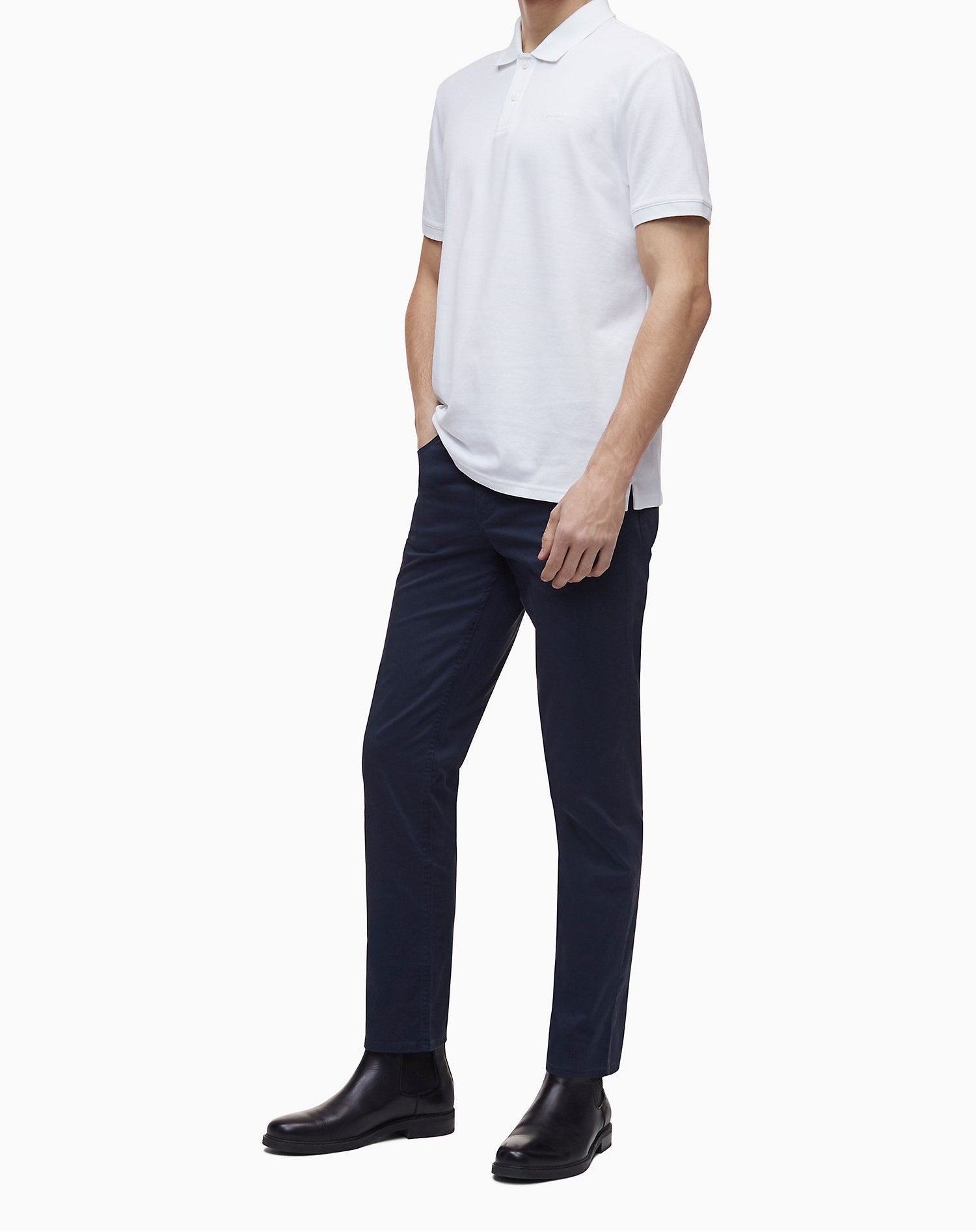 Calvin Klein Men Polo Shirts Brilliant White - Oshoplin
