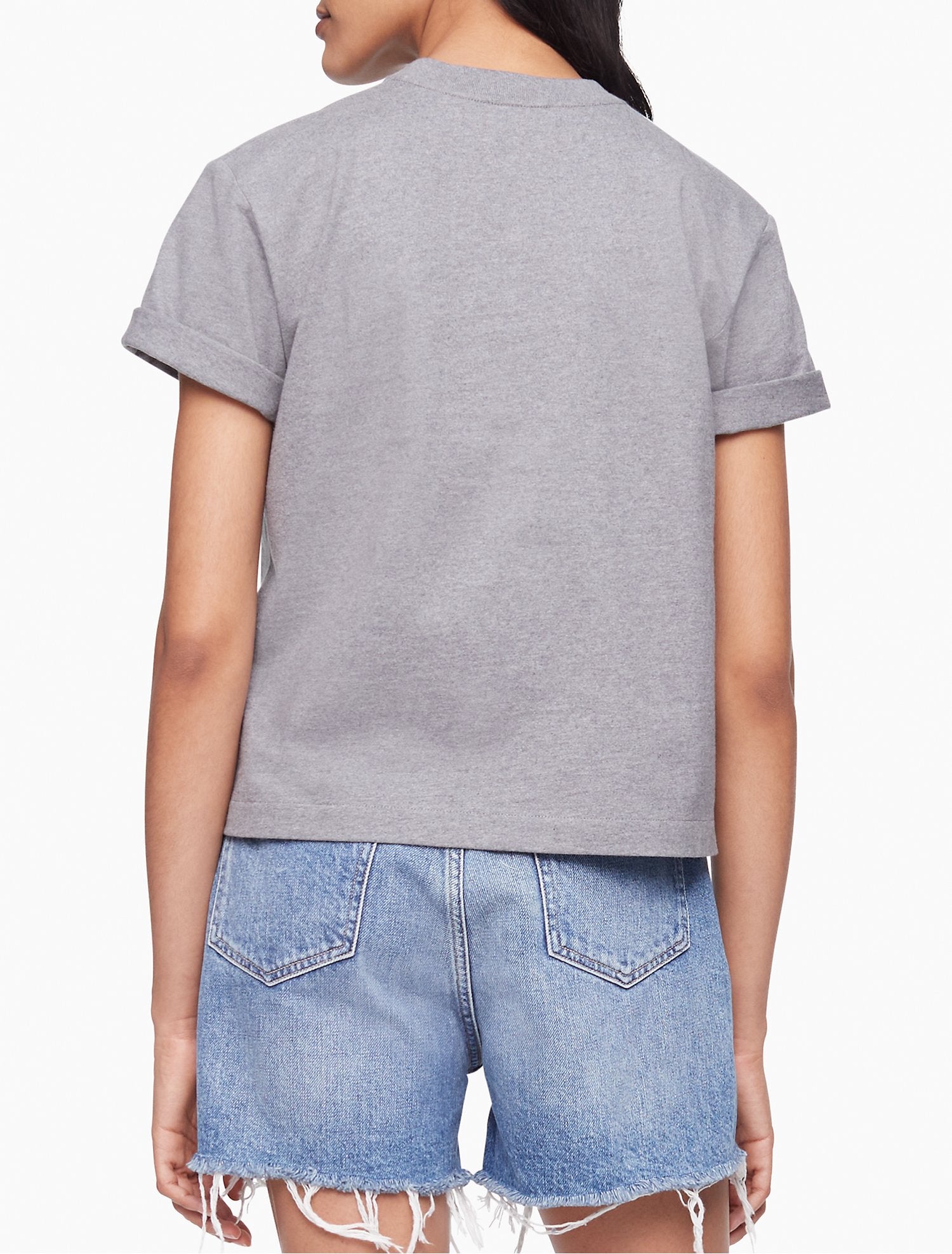 Tシャツ・カットソー ^ ^ 4color women's relaxed standard logo crewneck Calvin Klein Relaxed Fit Standard Logo Crewneck T-Shirt - Women
