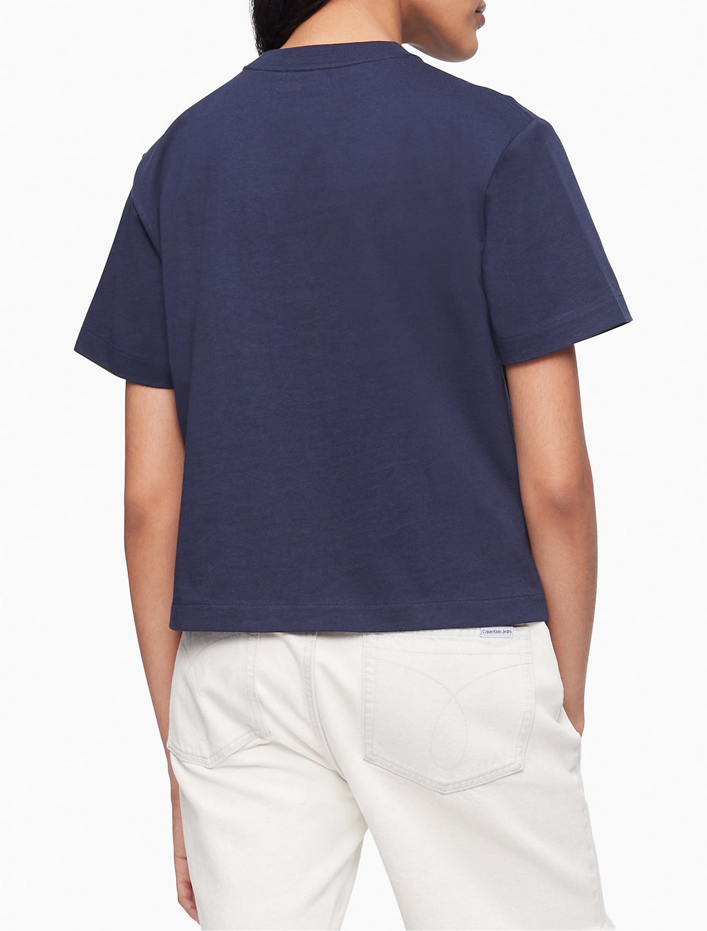 Calvin Klein Relaxed Fit Standard Logo Crewneck T-Shirt - Women