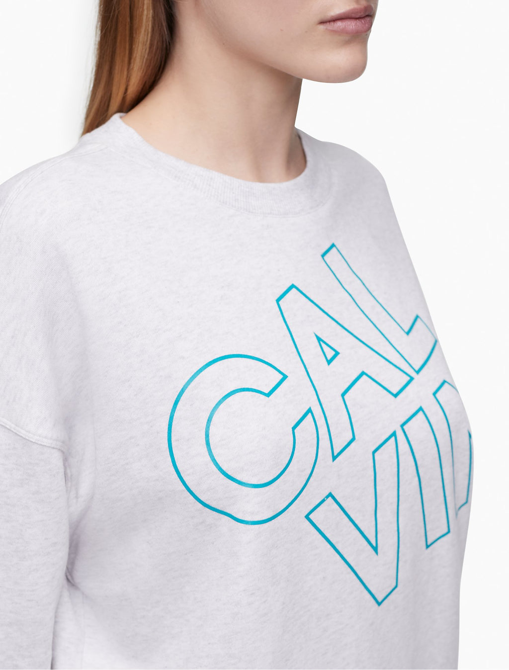 Calvin Klein Performance Outline Logo Crewneck Sweatshirt - Women