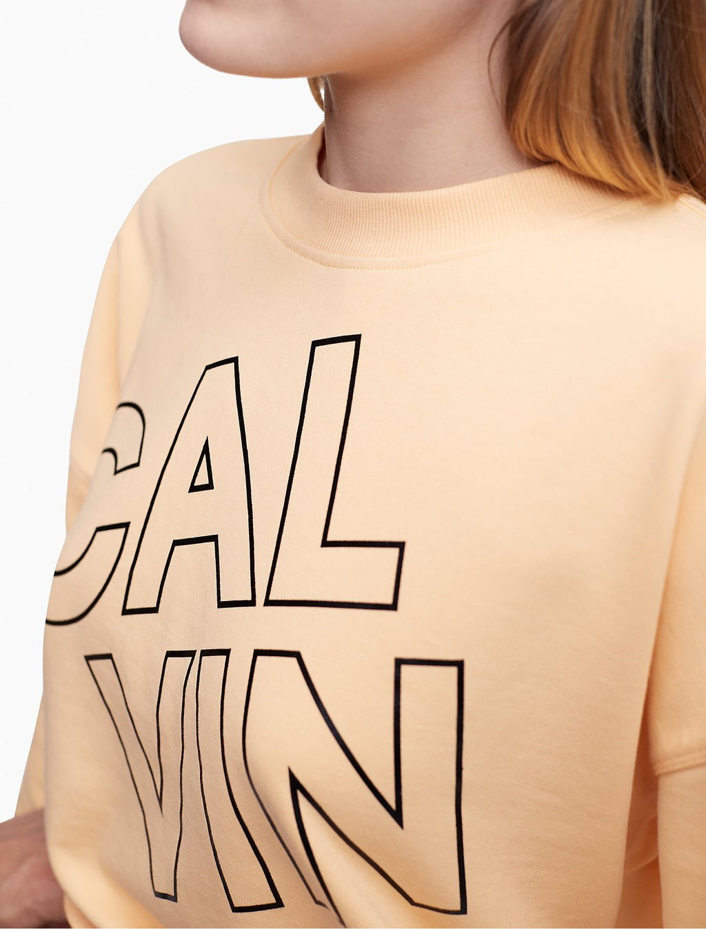 Calvin Klein Performance Outline Logo Crewneck Sweatshirt - Women