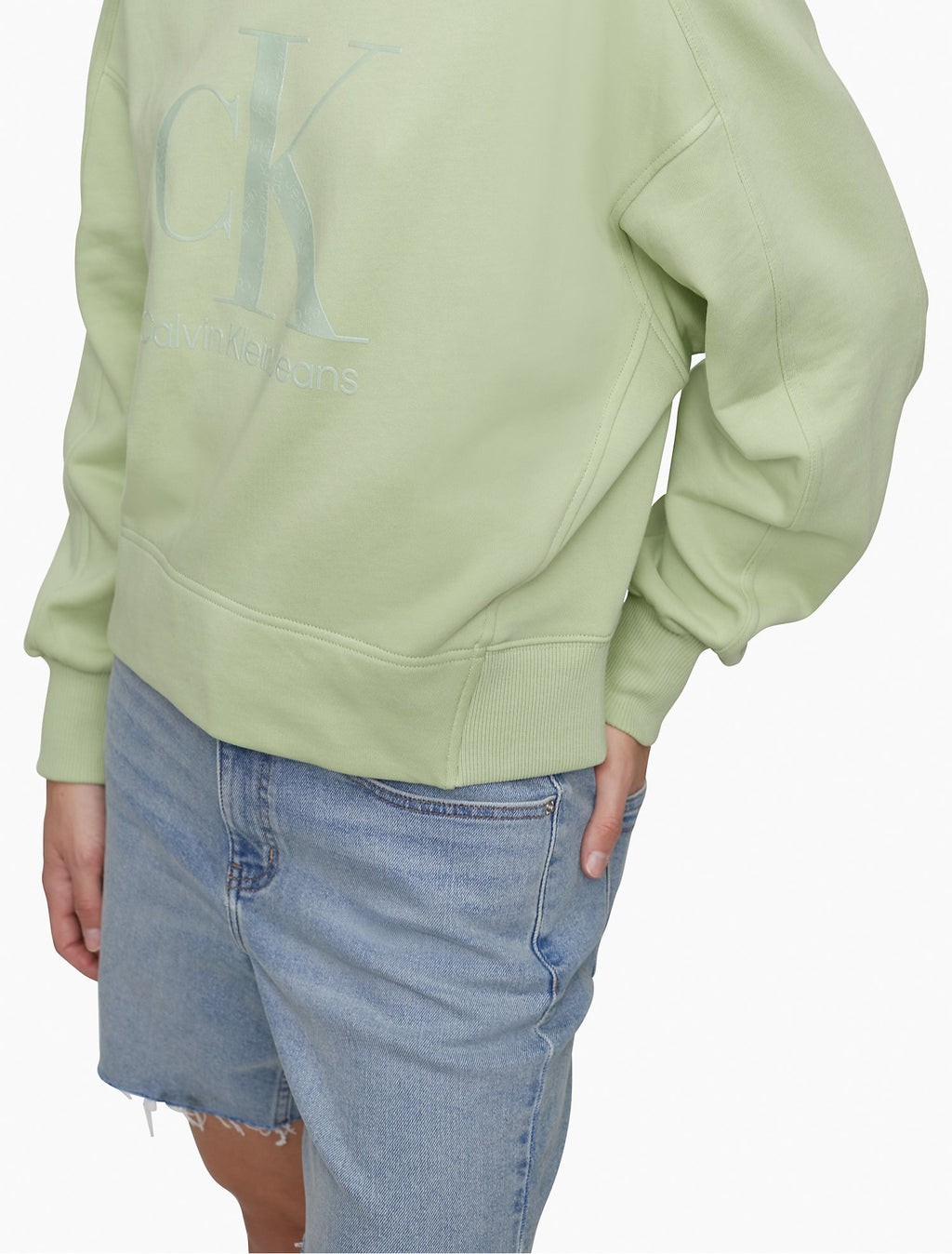 Calvin Klein Gel Monogram Logo Pullover Sweatshirt - Women