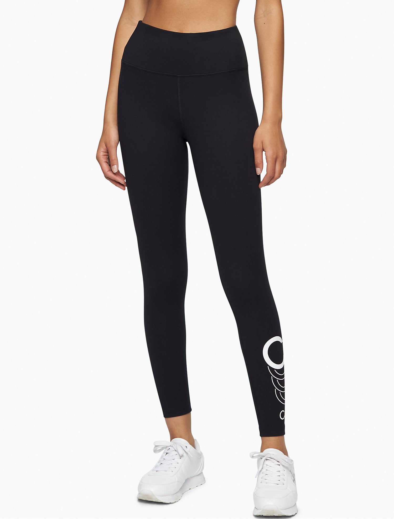 Calvin Klein Women Leggings Black/White- Oshoplin