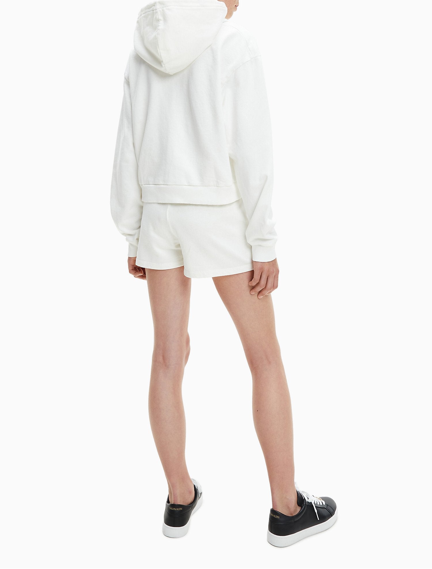 Calvin Klein Recycled Cotton Blend Repeat Logo Hoodie - Women