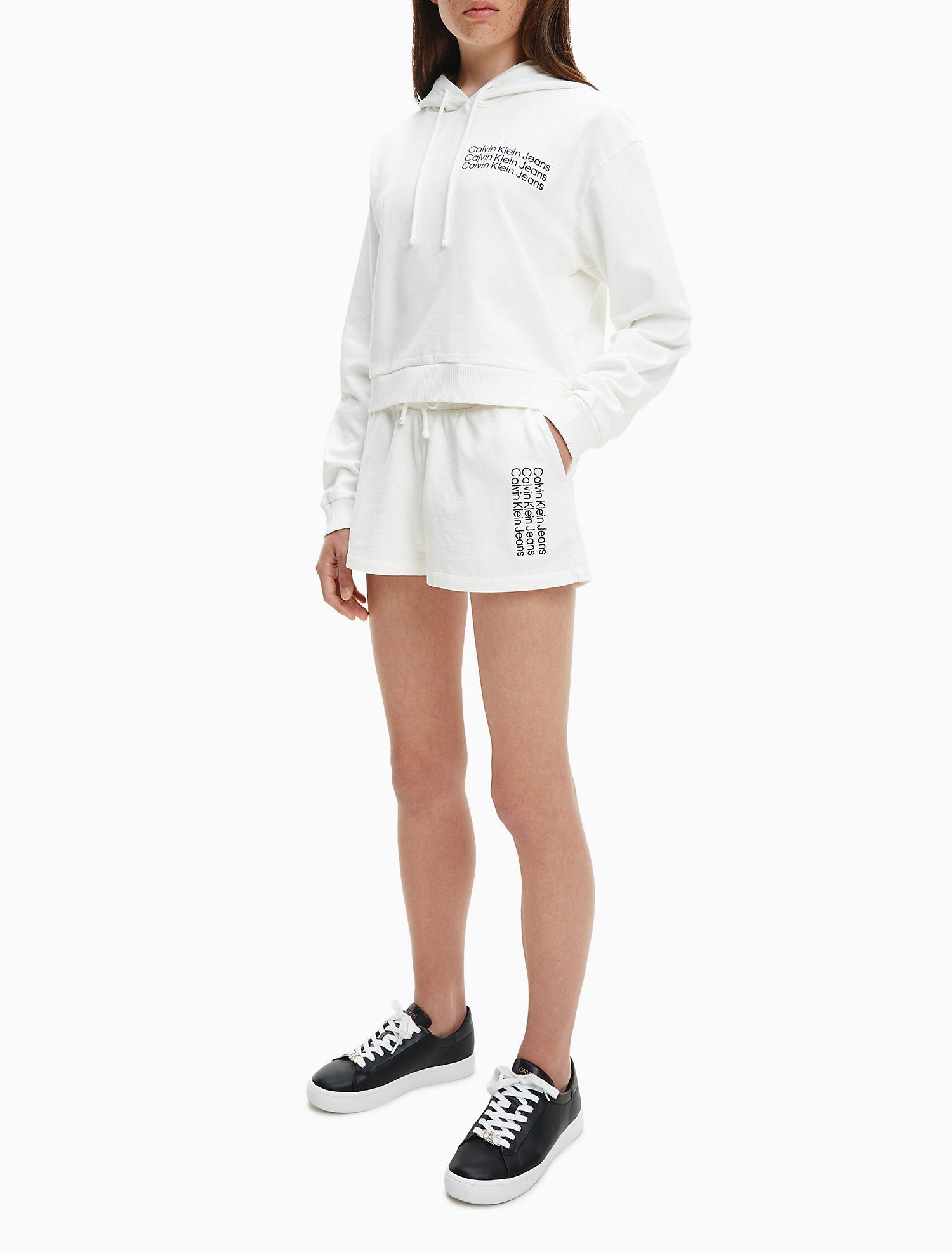 Calvin Klein Women Hoodies + Sweatshirts Greige- Oshoplin