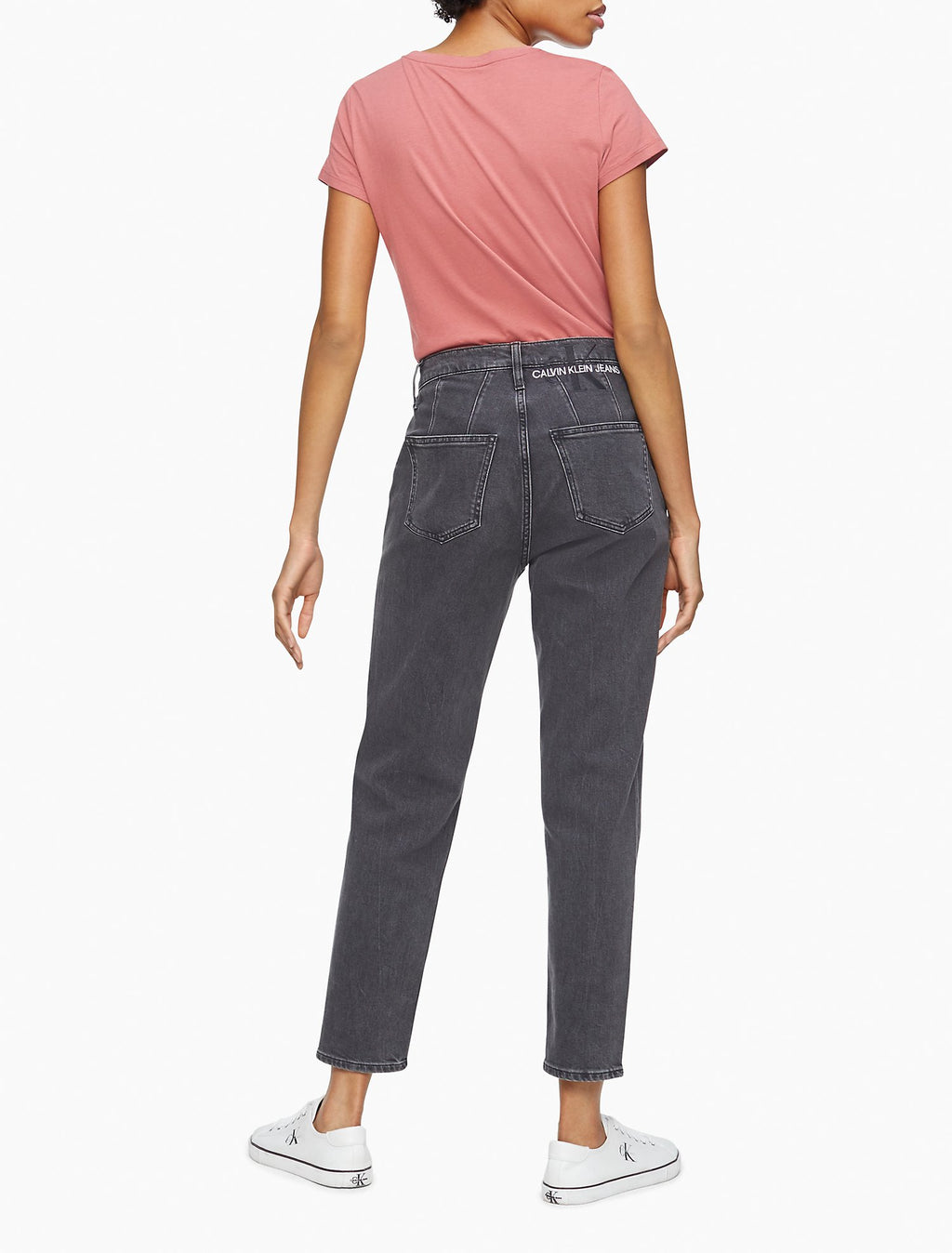 Calvin Klein Metallic Monogram Logo Crewneck T-Shirt - Women