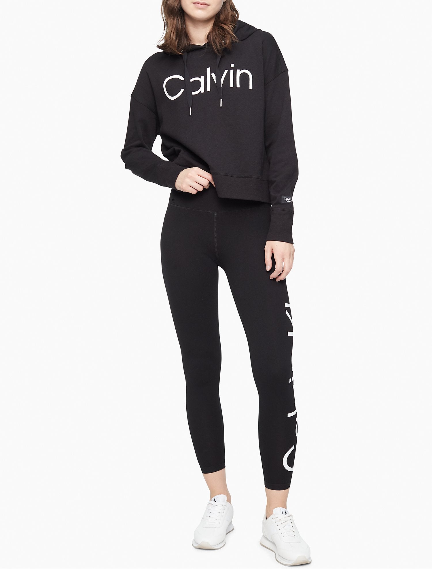 Calvin Klein Performance Jumbo-Logo High-Waist 7/8 Length Leggings