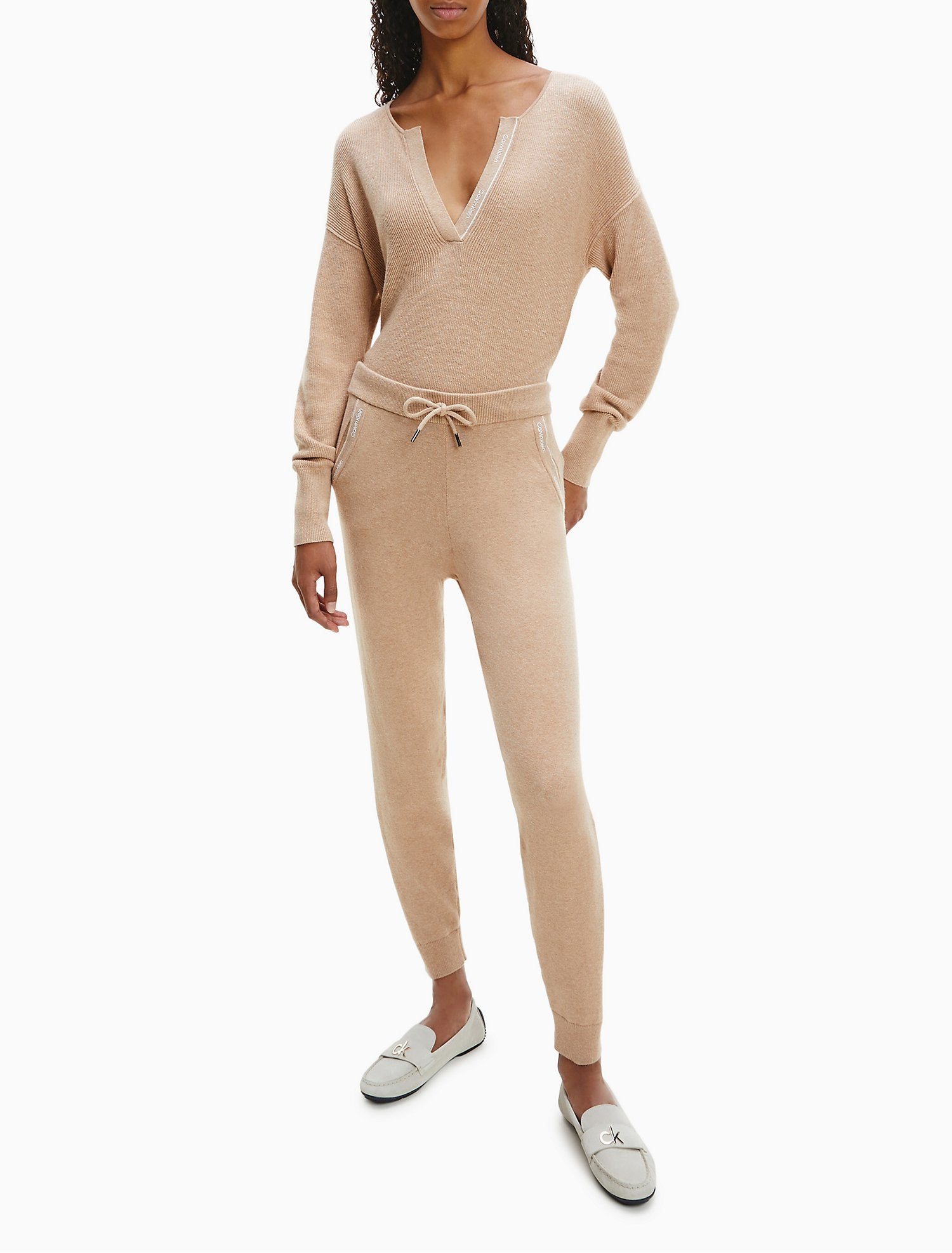 Calvin Klein Soft Ribbed Knit Joggers - Women