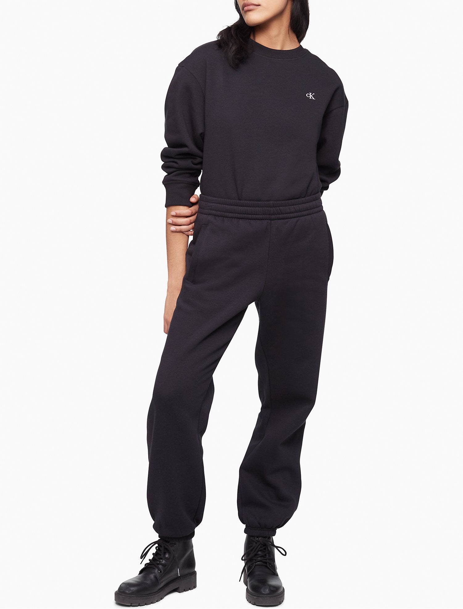 Calvin Klein Archive Logo Fleece Crewneck Sweatshirt - Women