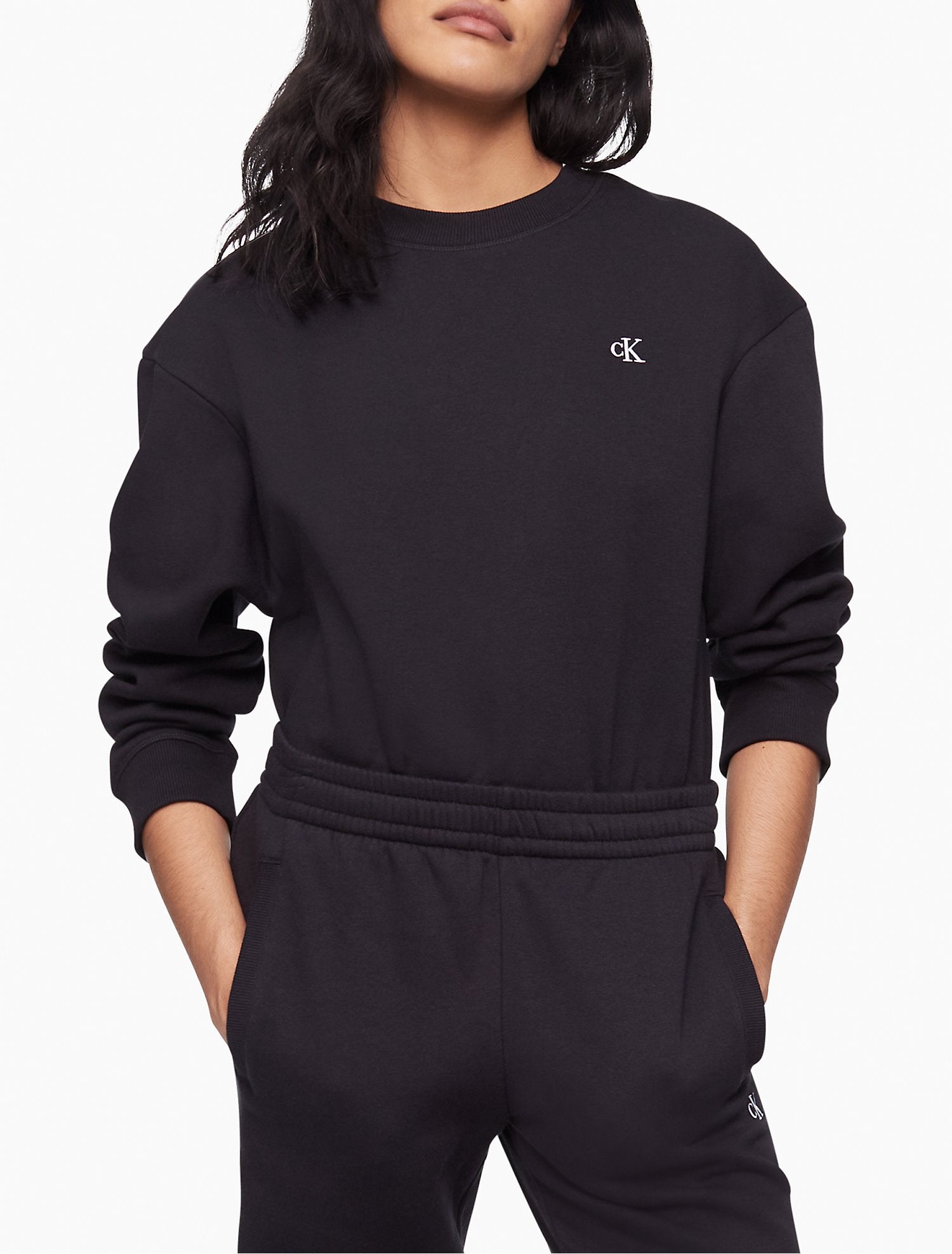 Calvin Klein Women Hoodies + Sweatshirts Black- Oshoplin