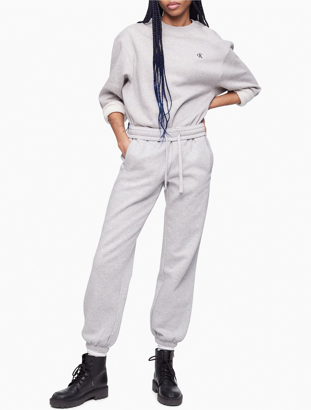 Calvin Klein Archive Logo Fleece Crewneck Sweatshirt - Women