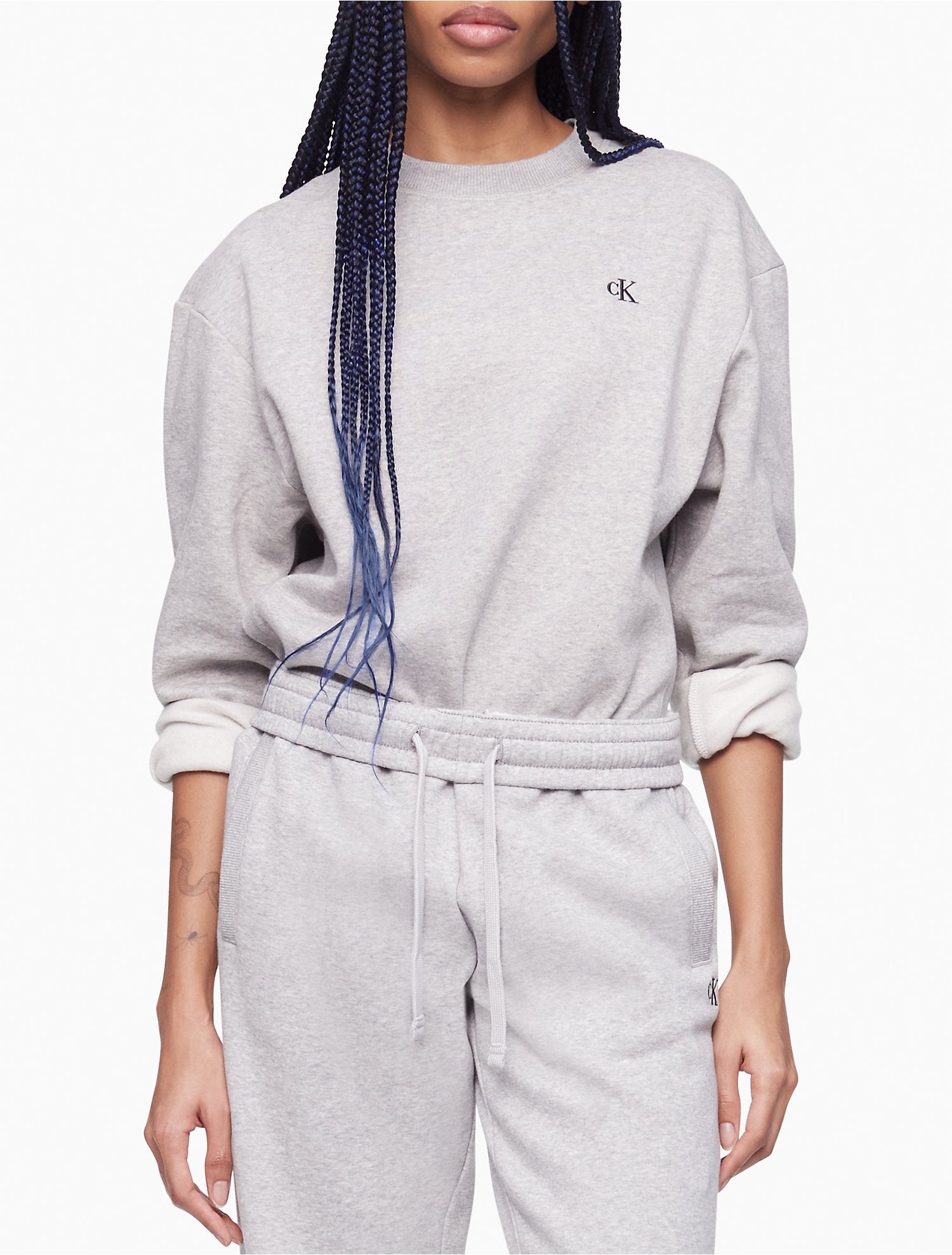 Calvin Klein Women Hoodies + Sweatshirts Heroic Grey Heather- Oshoplin