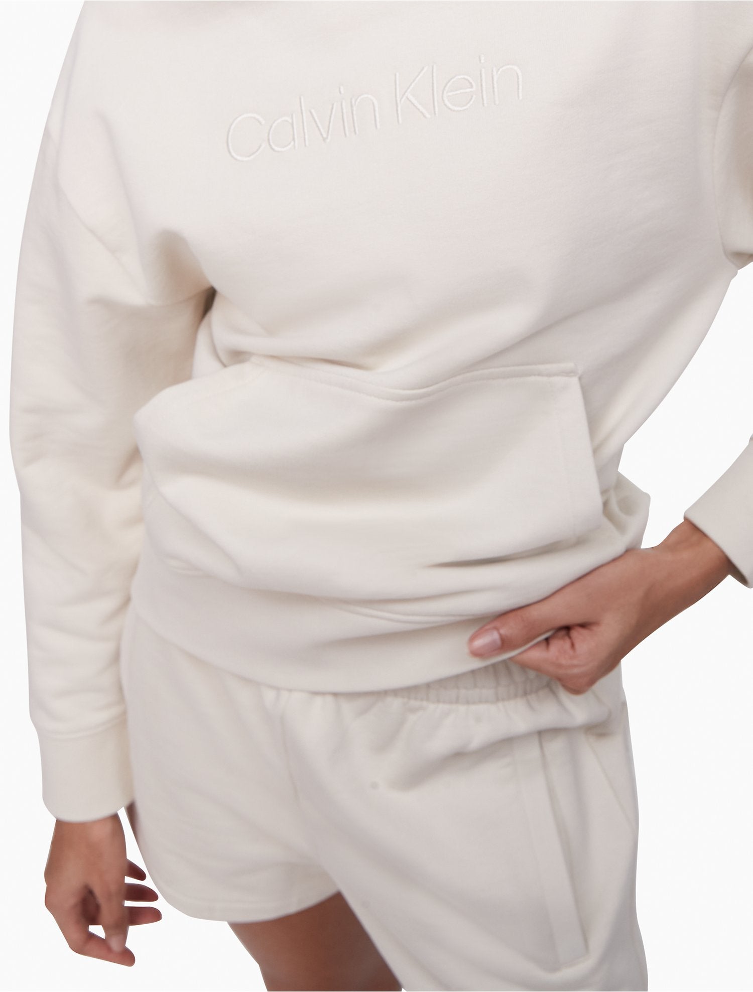 Calvin Klein Relaxed Fit Standard Logo Hoodie - Women