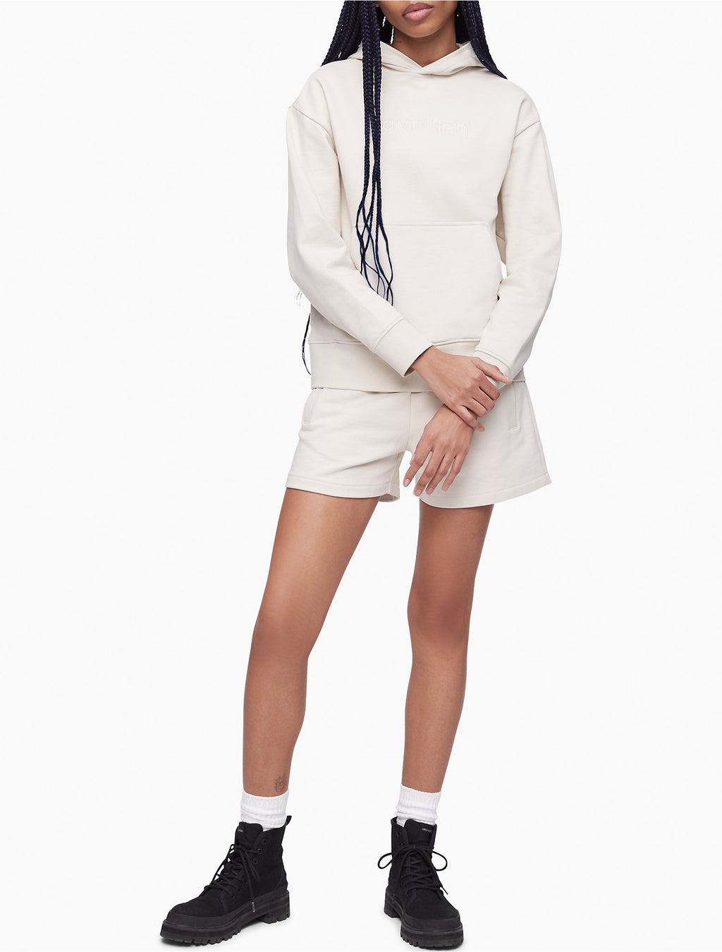 Calvin Klein Relaxed Fit Standard Logo Hoodie - Women