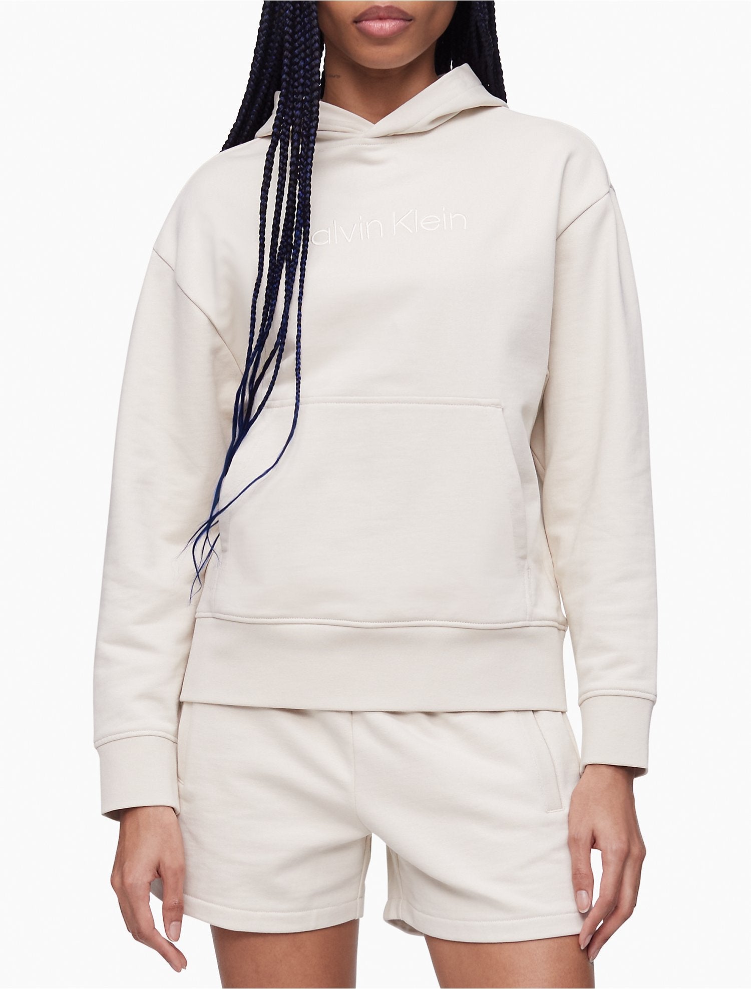 Calvin Klein Women Hoodies + Sweatshirts Bone White- Oshoplin