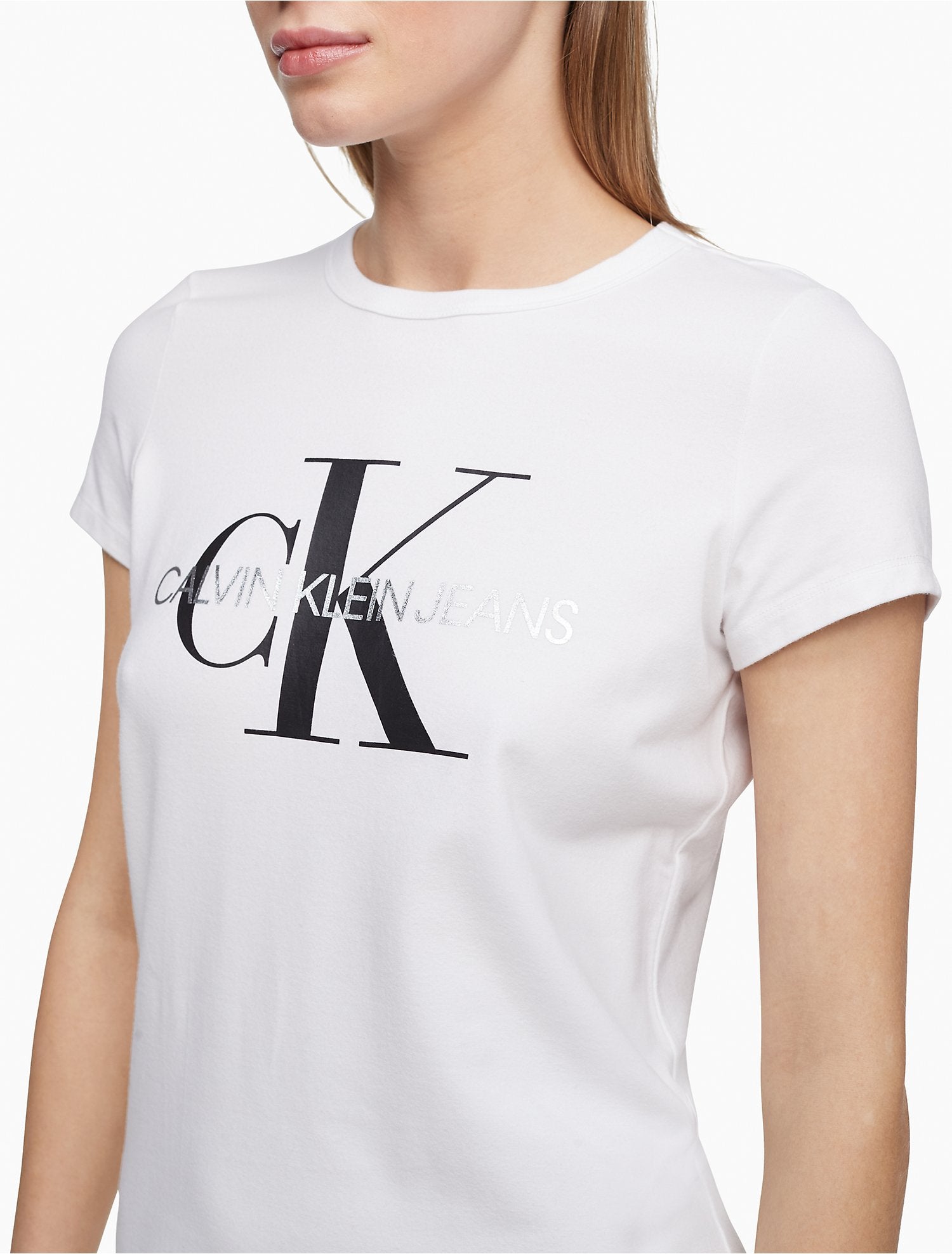 Calvin Klein Monogram Logo Crewneck T-Shirt Dress - Women