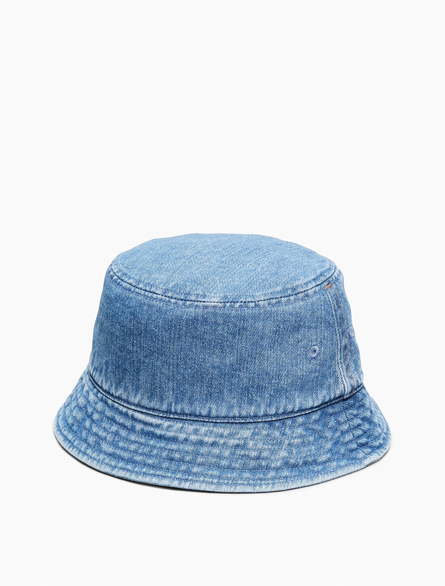 Calvin Klein Washed Denim Embroidered Logo Bucket Hat - Men