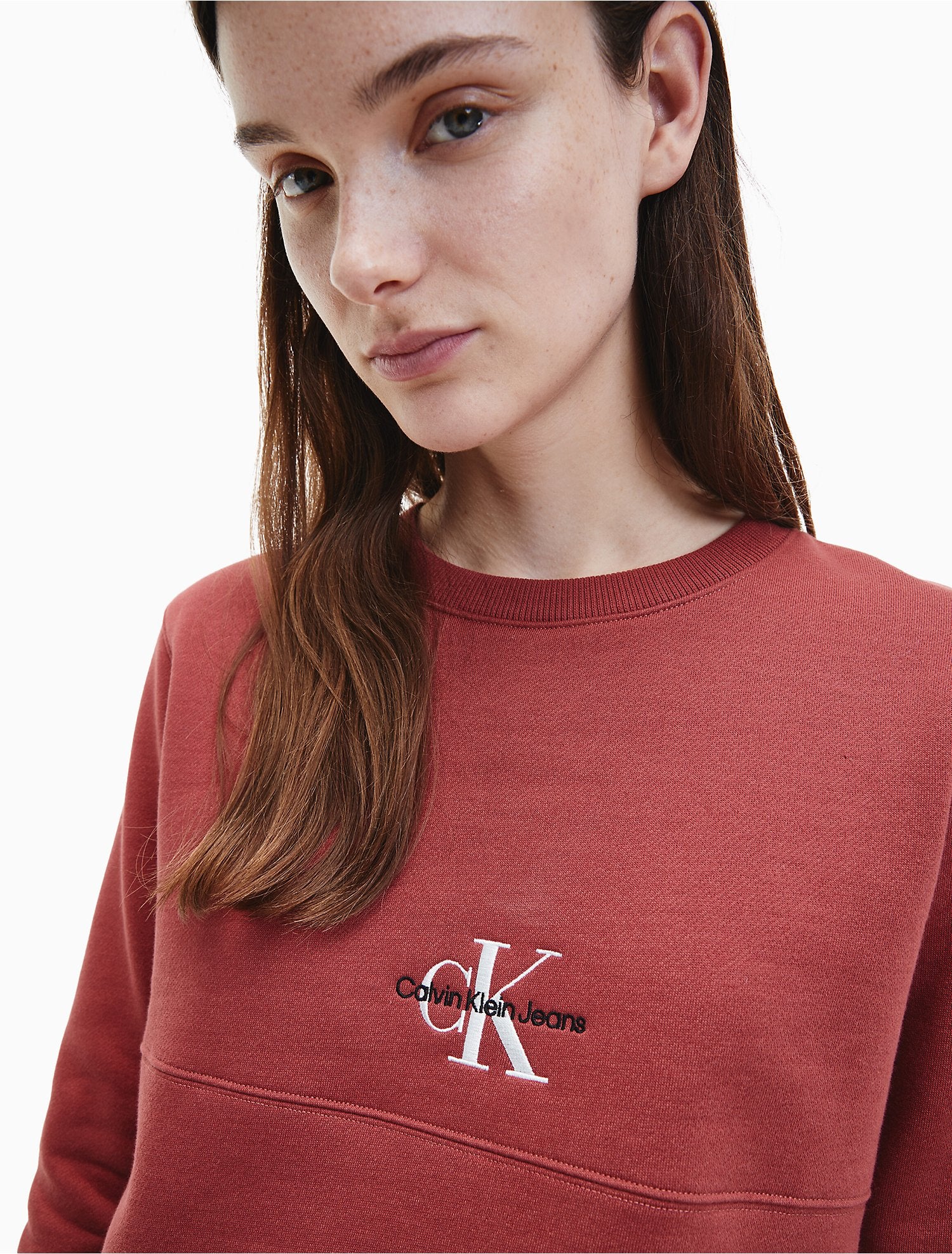 Calvin Klein Monogram Logo Seamed Sweatshirt - Women