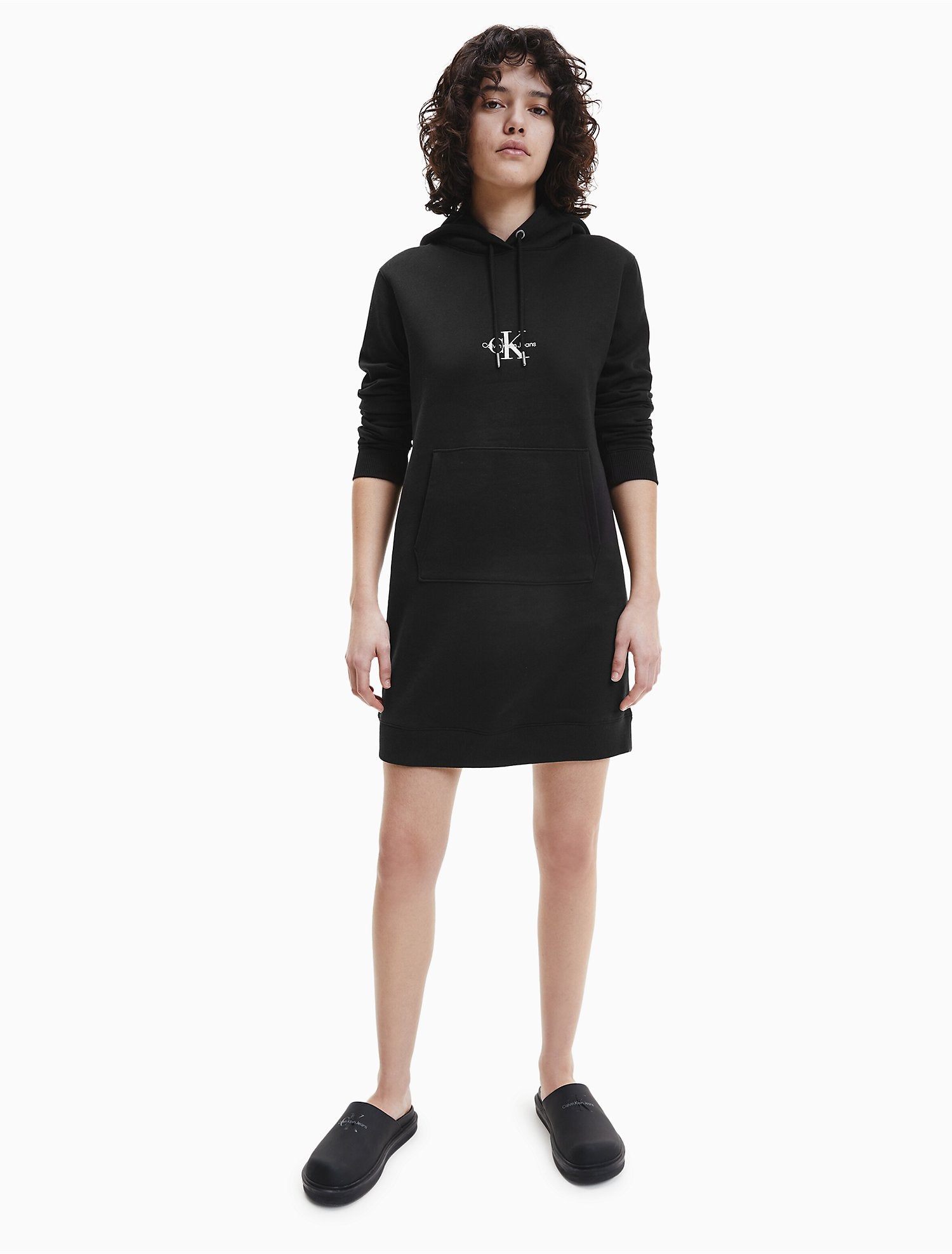 Calvin Klein Monogram Logo Repreve Hoodie Dress - Women
