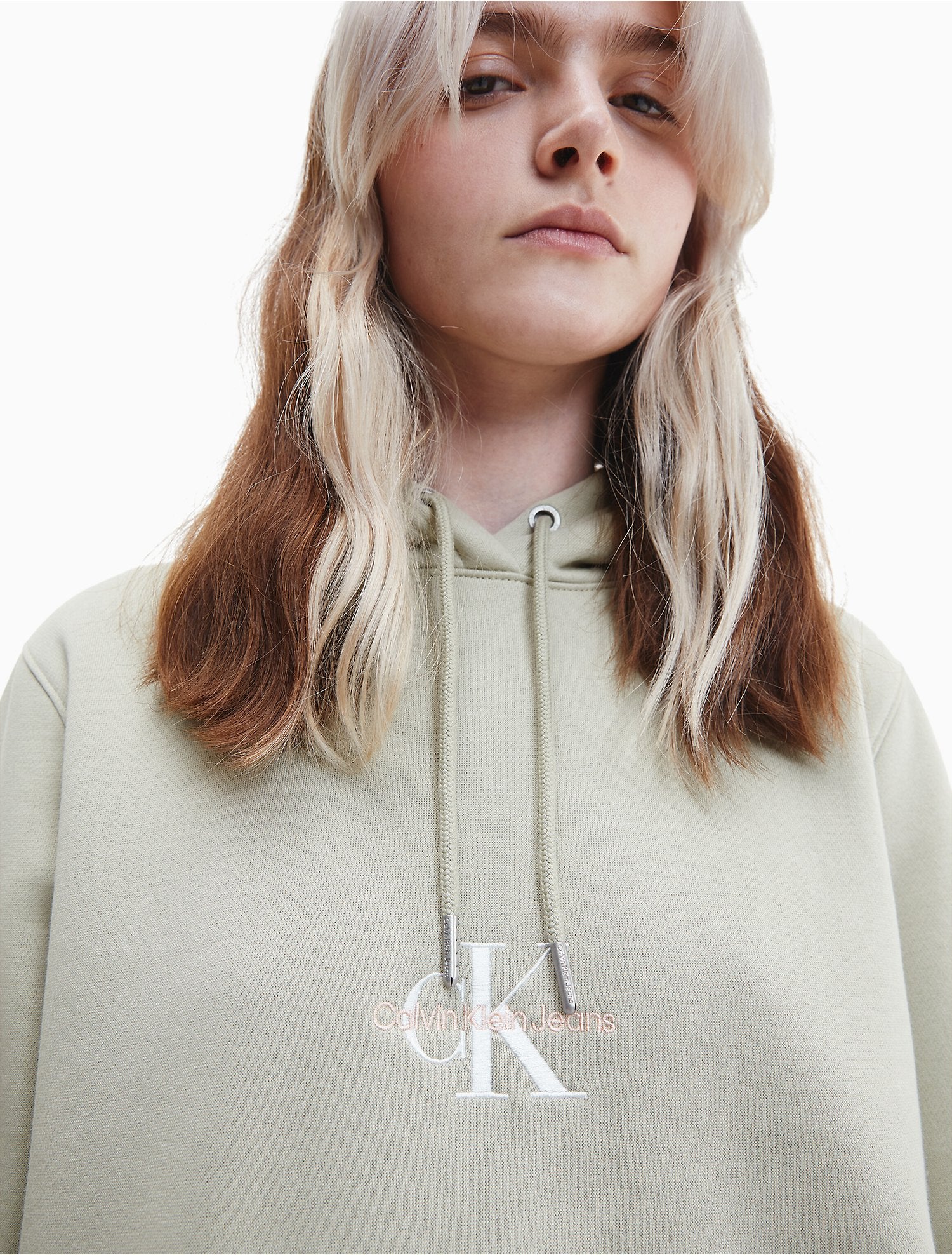 Calvin Klein Monogram Logo Repreve Hoodie Dress - Women
