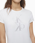 Calvin Klein Glitter Mirror Monogram Logo T-Shirt Dress - Women